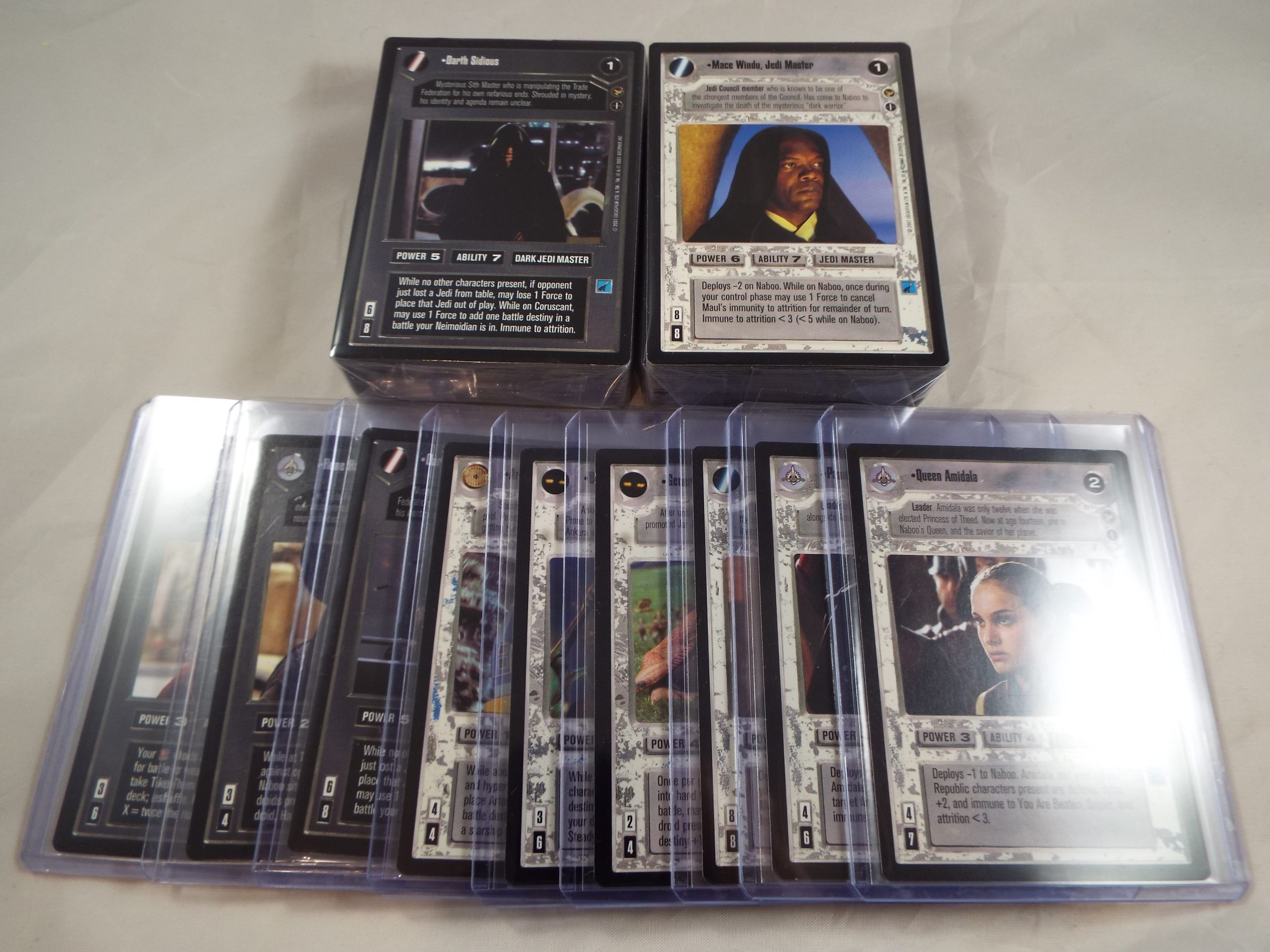 STAR WARS CCG THEED PALACE COMPLETE SET OF 129 CARDS INCLUDING AI