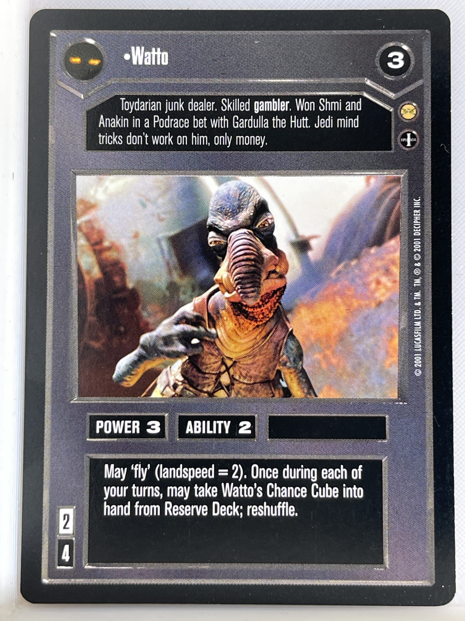 STAR WARS CCG TATOOINE RARE CARD WATTO ex