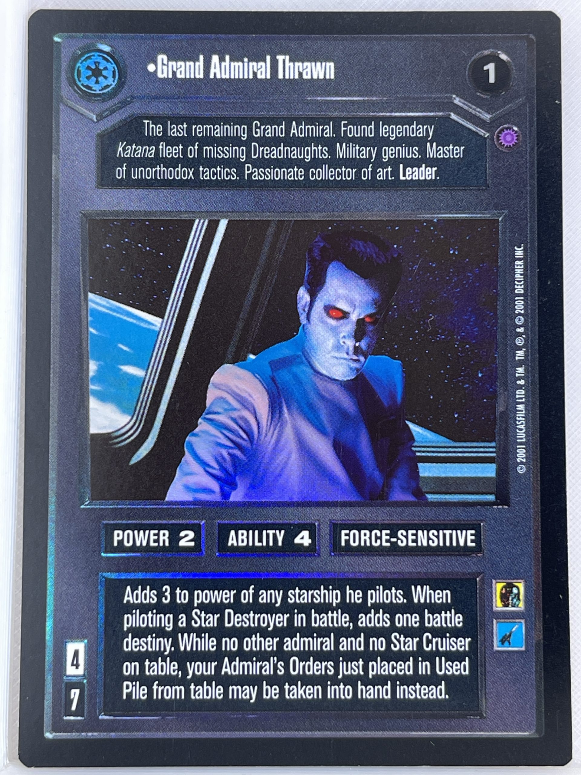 STAR WARS CCG REFLECTIONS III SRF DARK SIDE FOIL ADMIRAL THRAWN lp