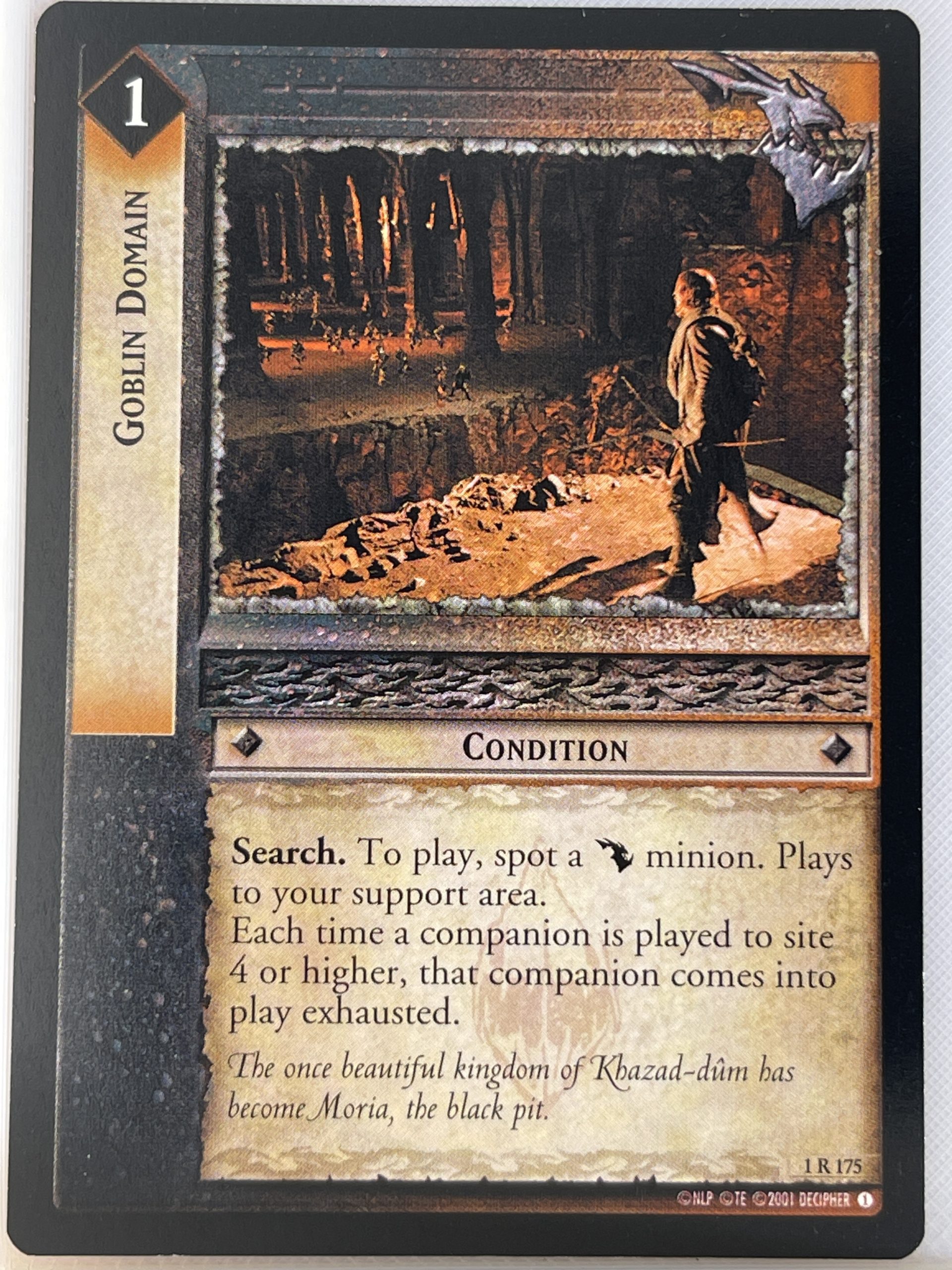 LORD OF THE RINGS TCG FELLOWSHIP 1R175 GOBLIN DOMAIN lp