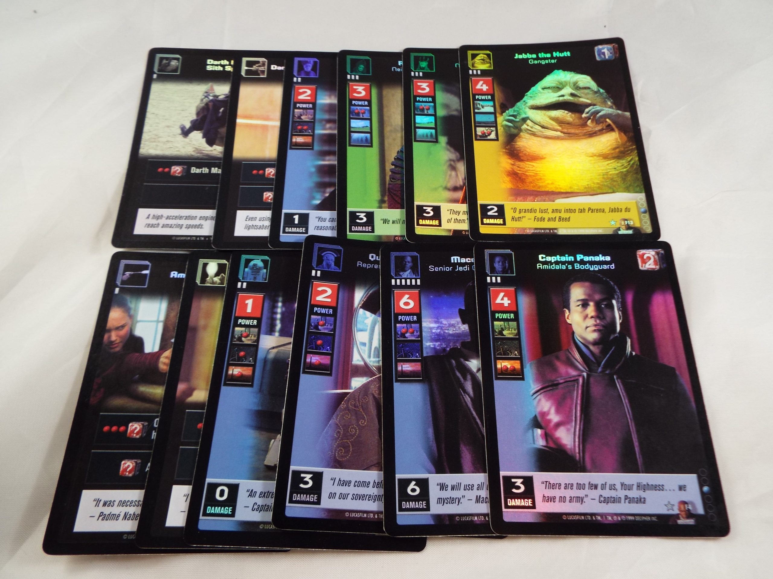 STAR WARS YOUNG JEDI JEDI COUNCIL SET OF 14 COMMON + UNCOMMON FOILS