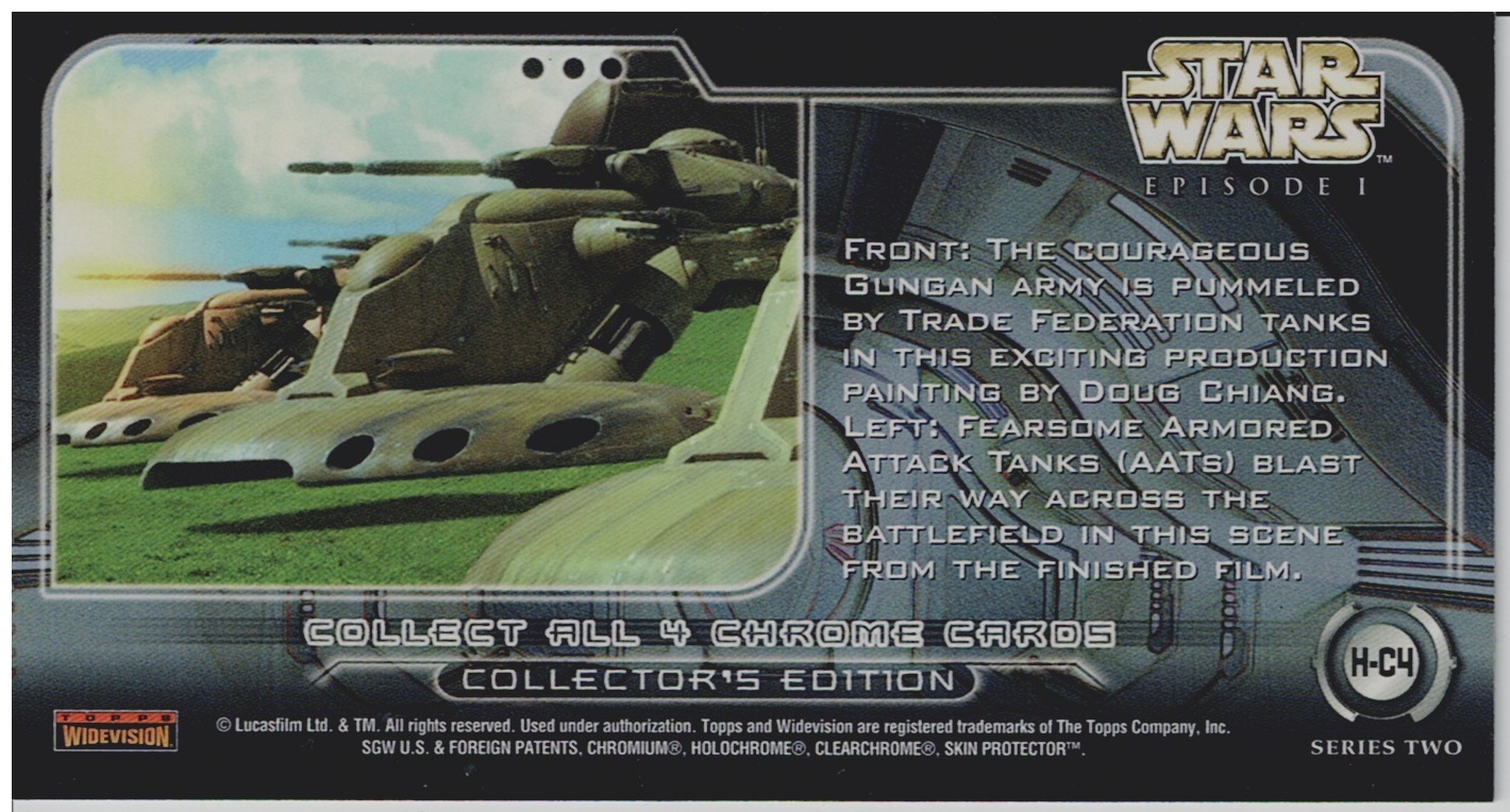 STAR WARS EPISODE 1 SERIES 2 CHROME CARD H-C4