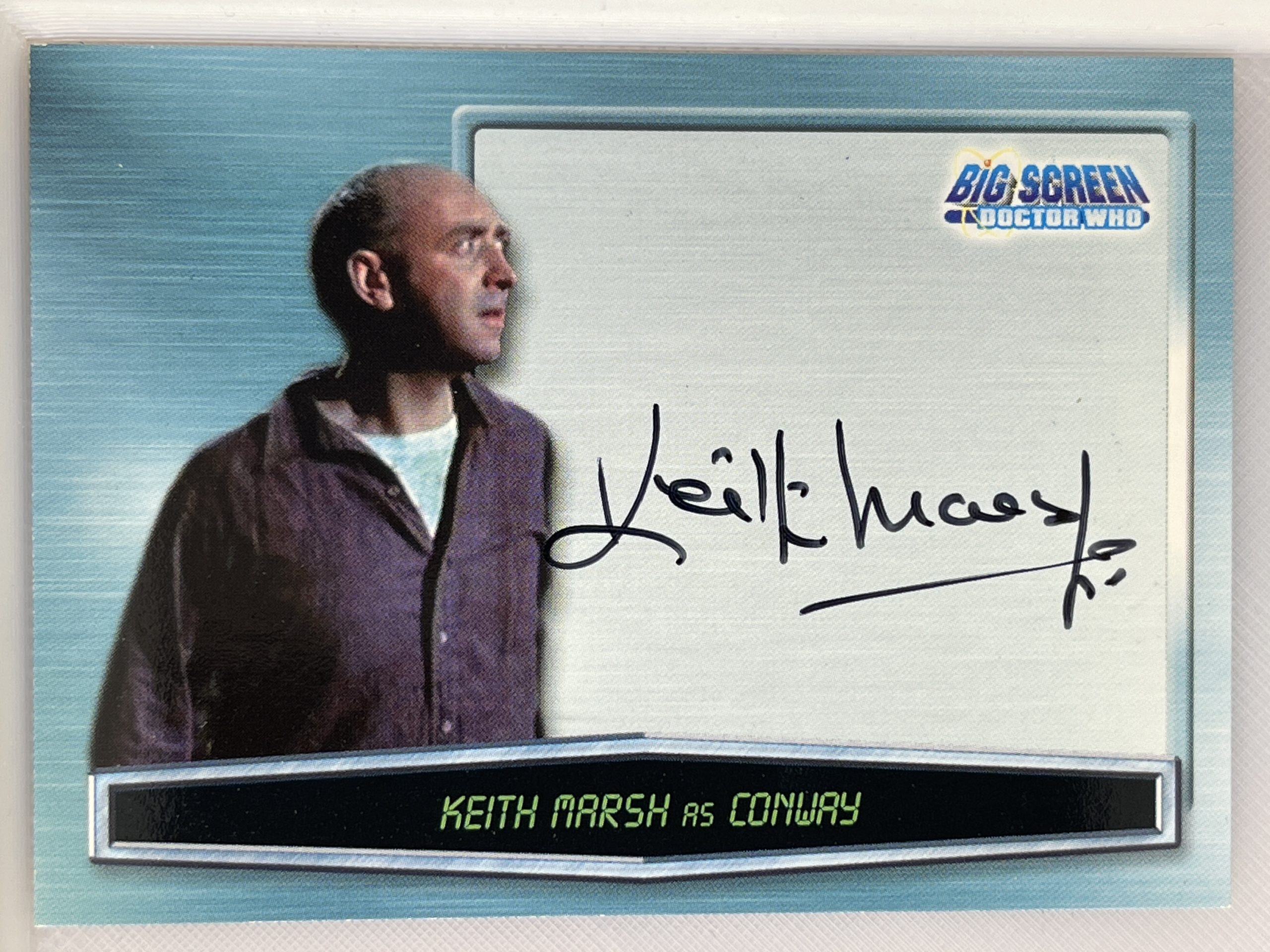 DOCTOR WHO BIG SCREEN AUTOGRAPH CARD A5 KEITH MARSH AS CONWAY