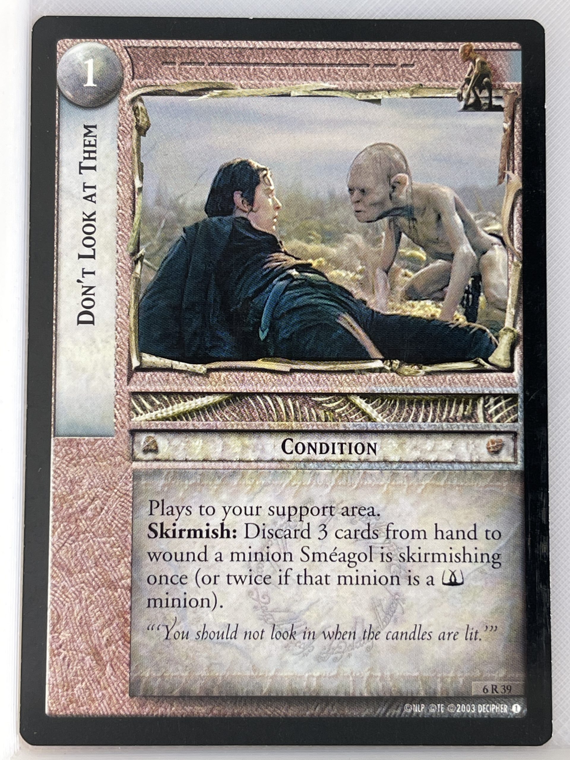 LORD OF THE RINGS TCG ENTS OF FANGORN RARE CARD 6R39 DON'T LOOK AT THEM lp