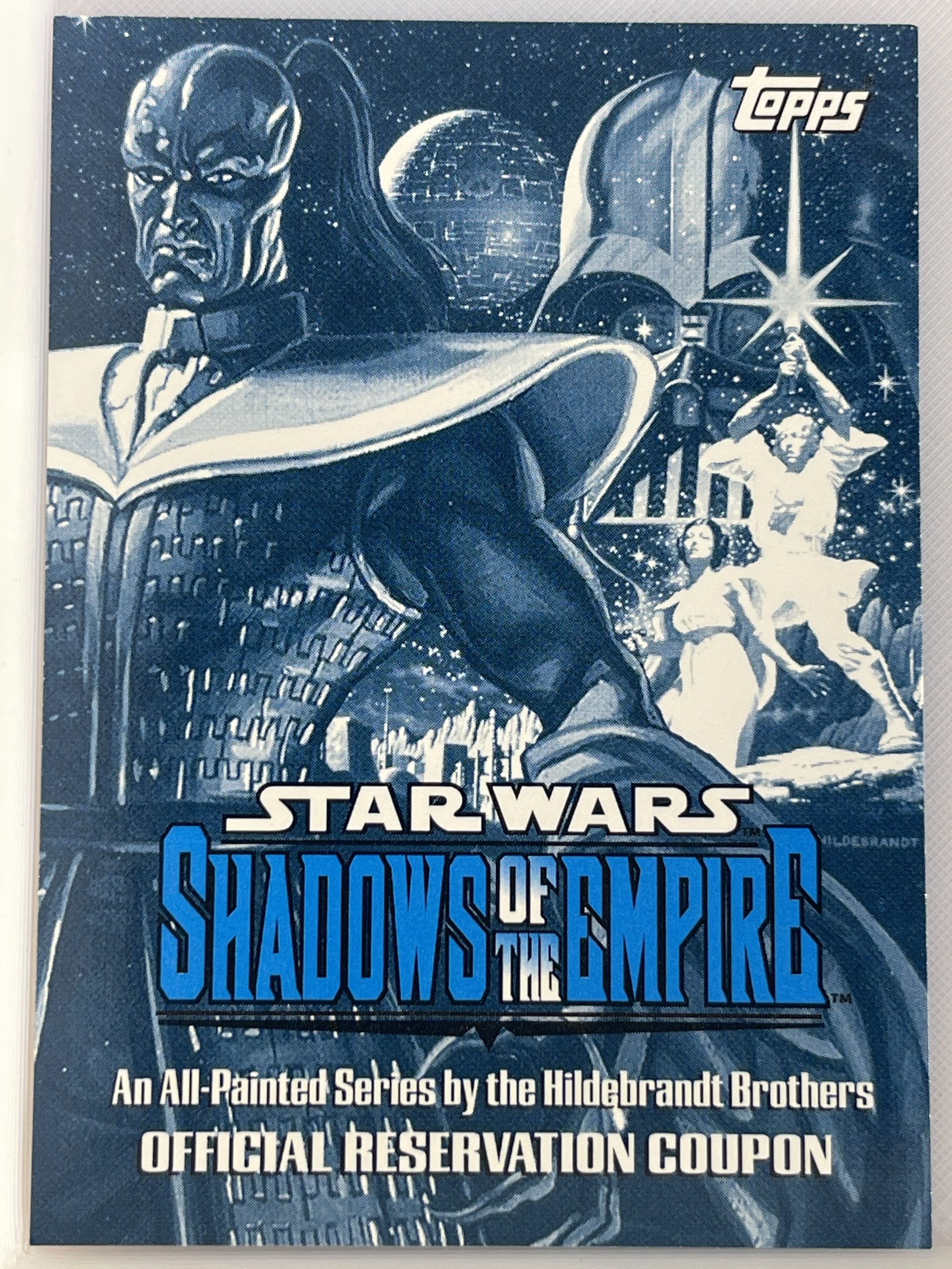 STAR WARS SHADOWS OF THE EMPIRE OFFICIAL RESERVATION COUPON PROMO CARD