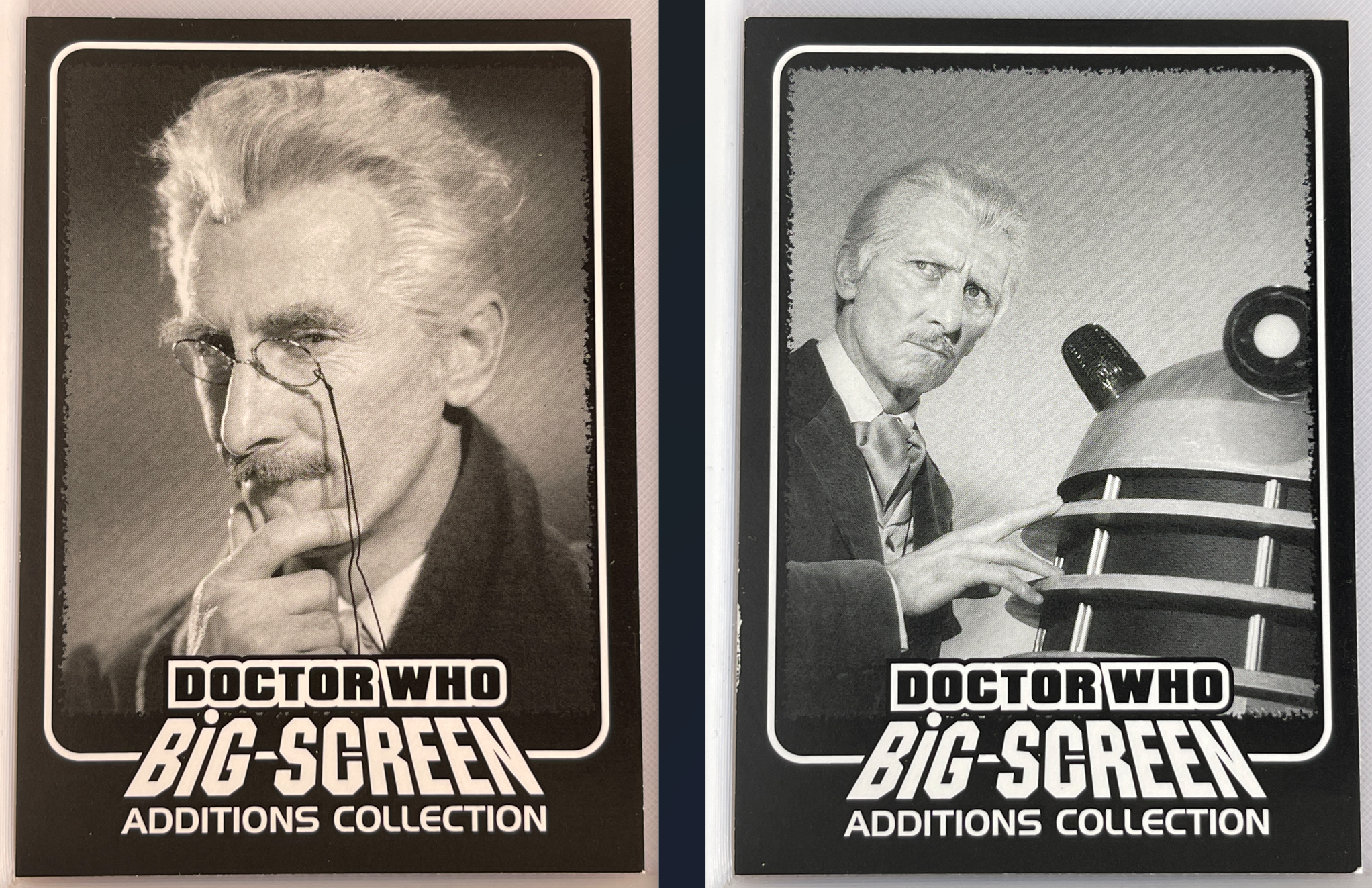 DOCTOR WHO BIG SCREEN ADDITIONS MONOCHROME PAIR OF PROMOS PR1 PR2