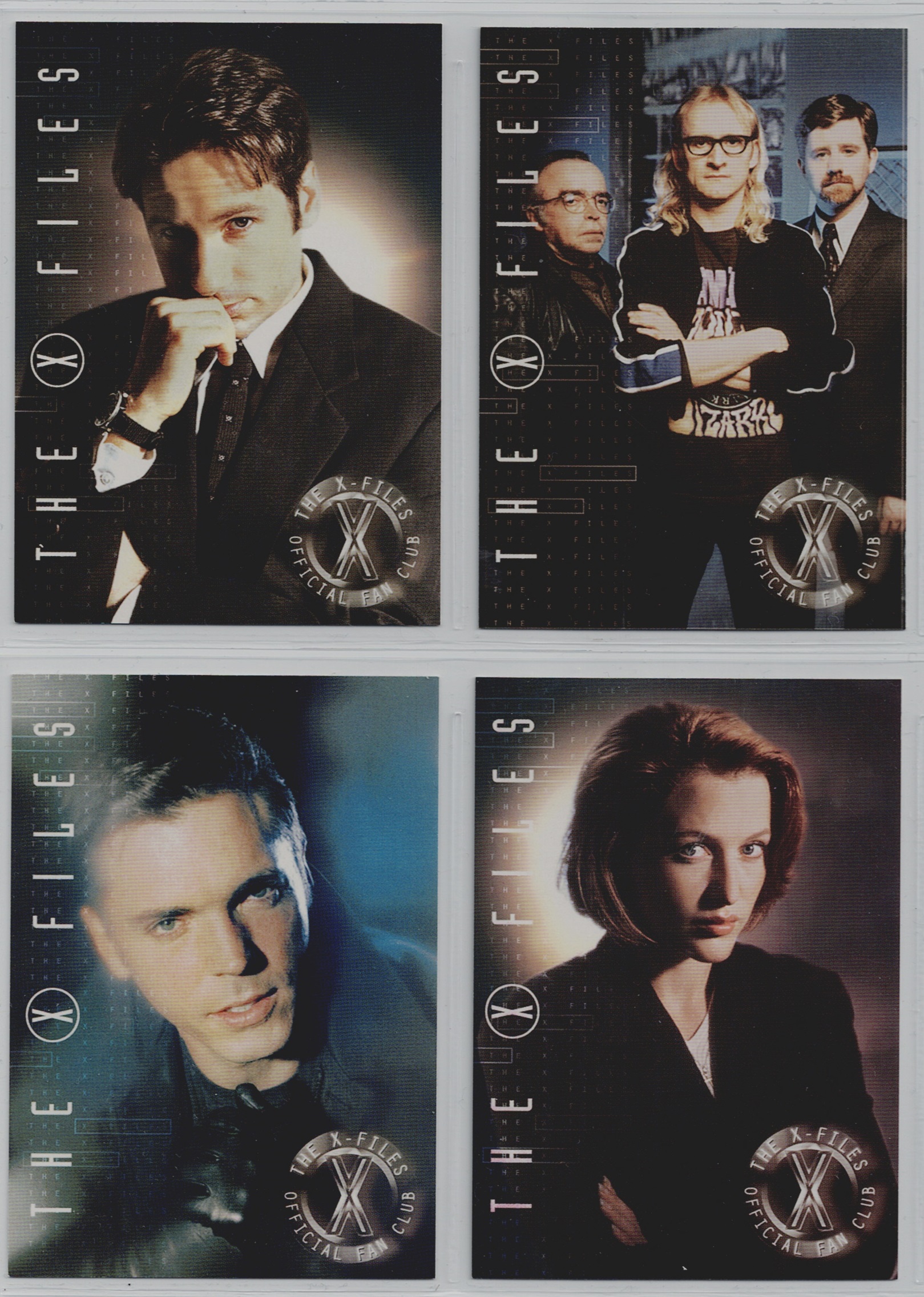X FILES COMIC-CON 2000 SET OF 4 PROMO CARDS