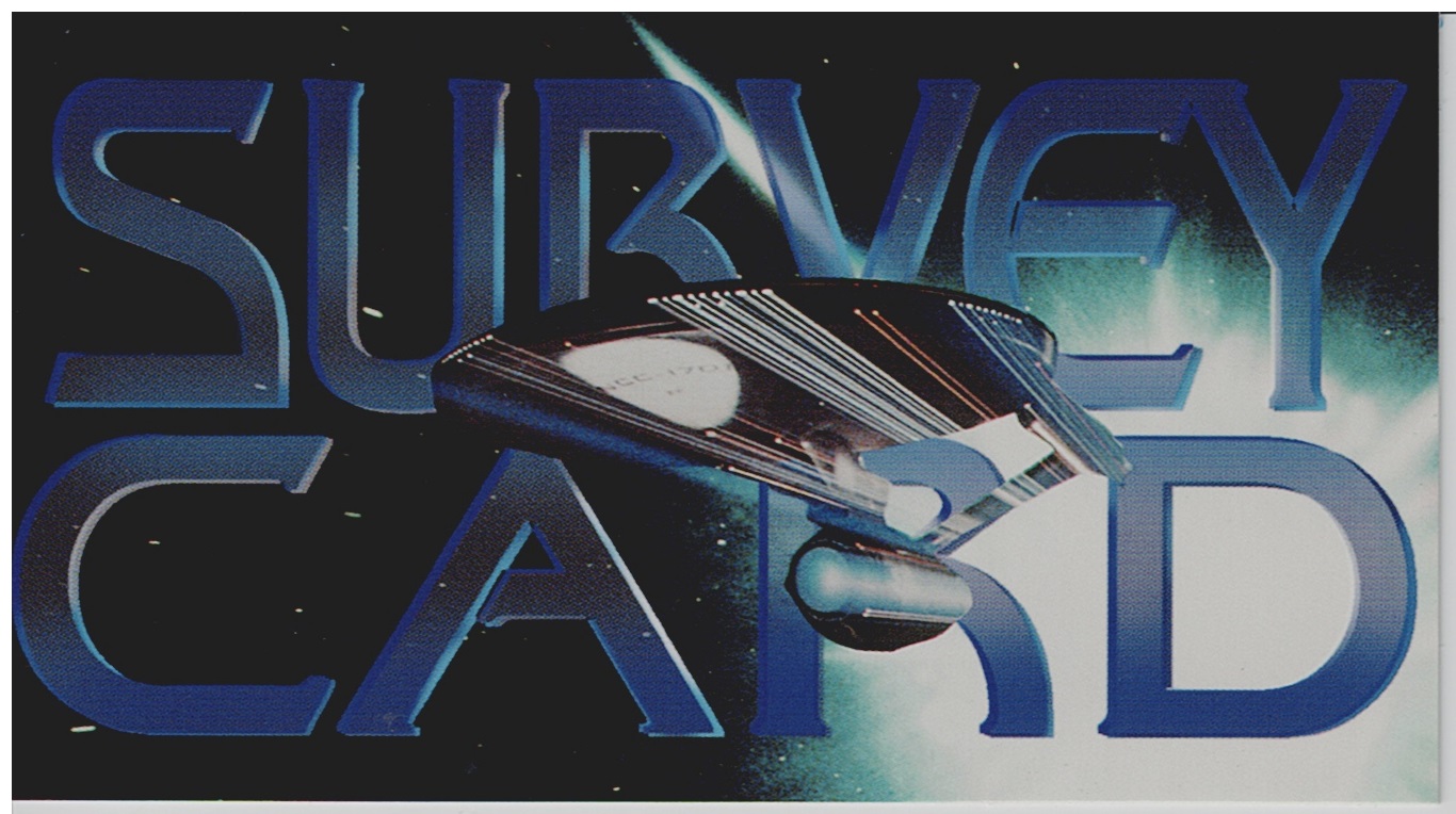 STAR TREK GENERATIONS PROMO SURVEY CARD