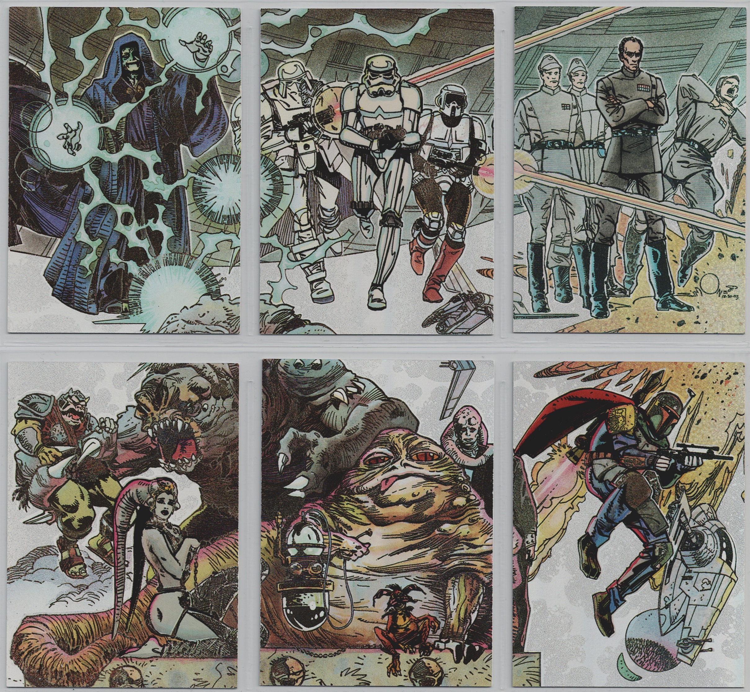 STAR WARS GALAXY SERIES 2 SET OF 6 ETCHED FOILS (factory set)