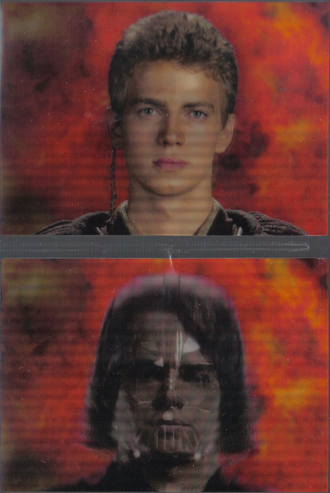 STAR WARS REVENGE OF THE SITH PAIR OF LENTICULAR MORPHING CARDS.
