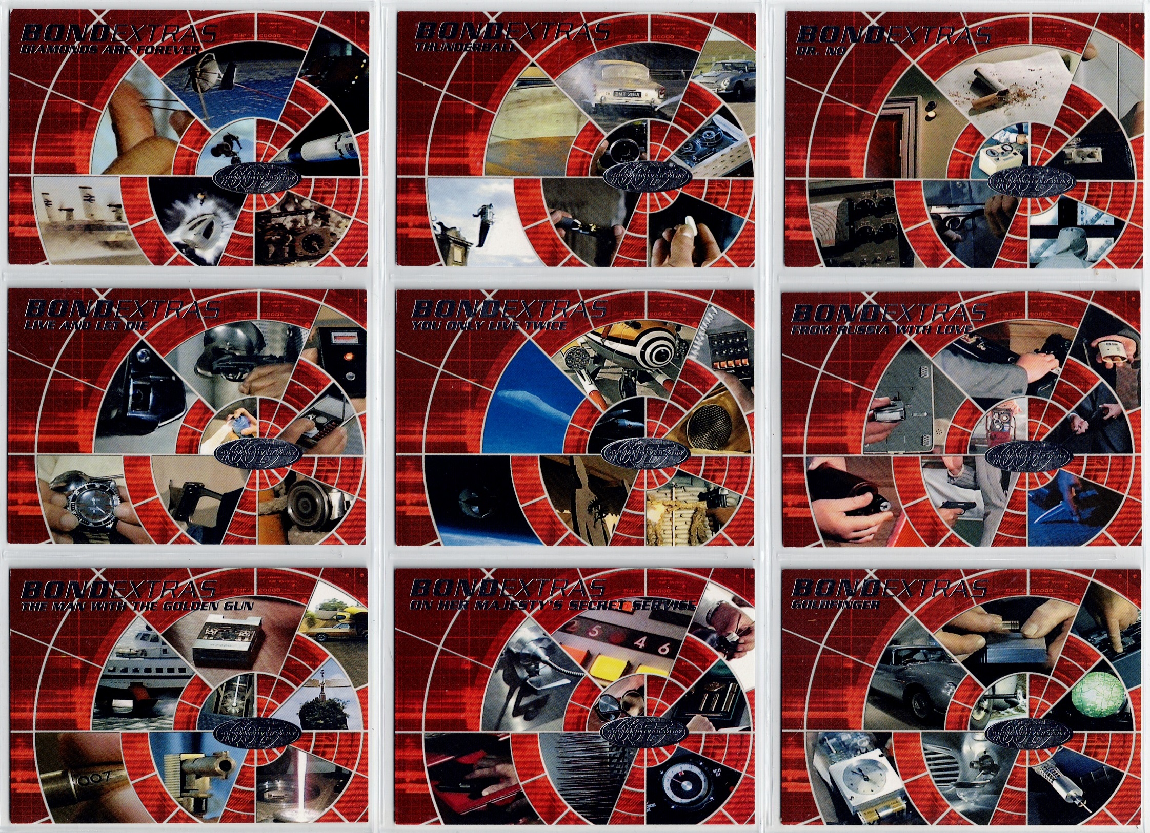 JAMES BOND 40TH ANNIVERSARY SET OF 19 EXTRAS CARDS