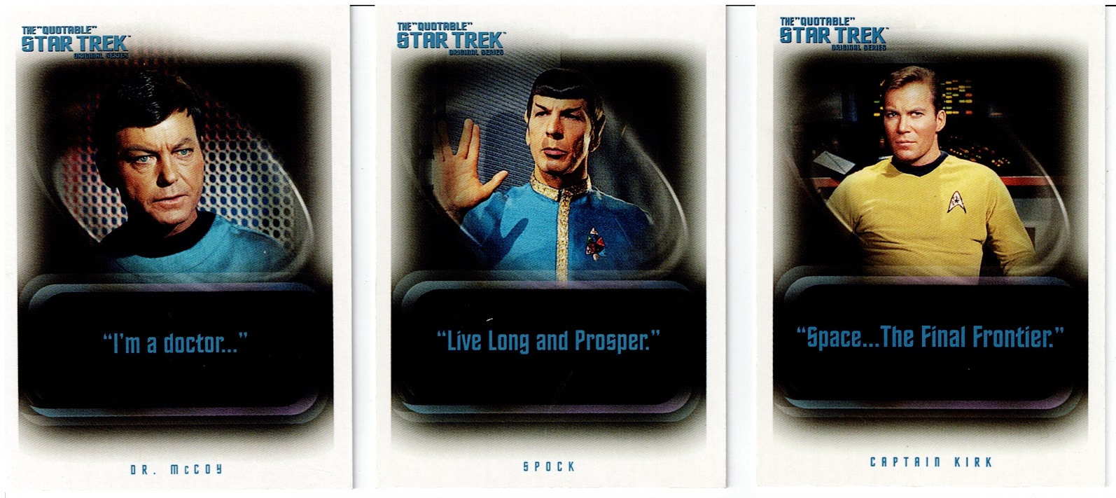 THE QUOTABLE STAR TREK PROMO CARD SET P1-P3