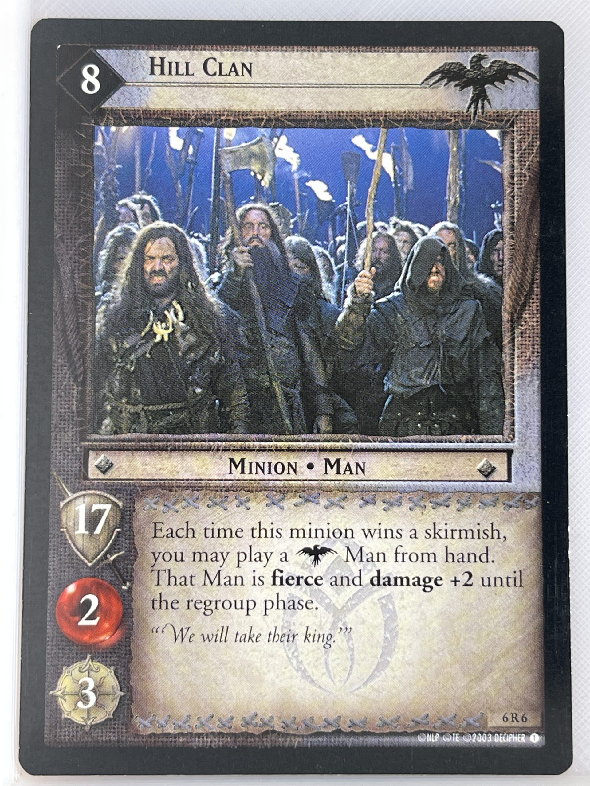 LORD OF THE RINGS TCG ENTS OF FANGORN RARE CARD 6R6 HILL CLAN lp