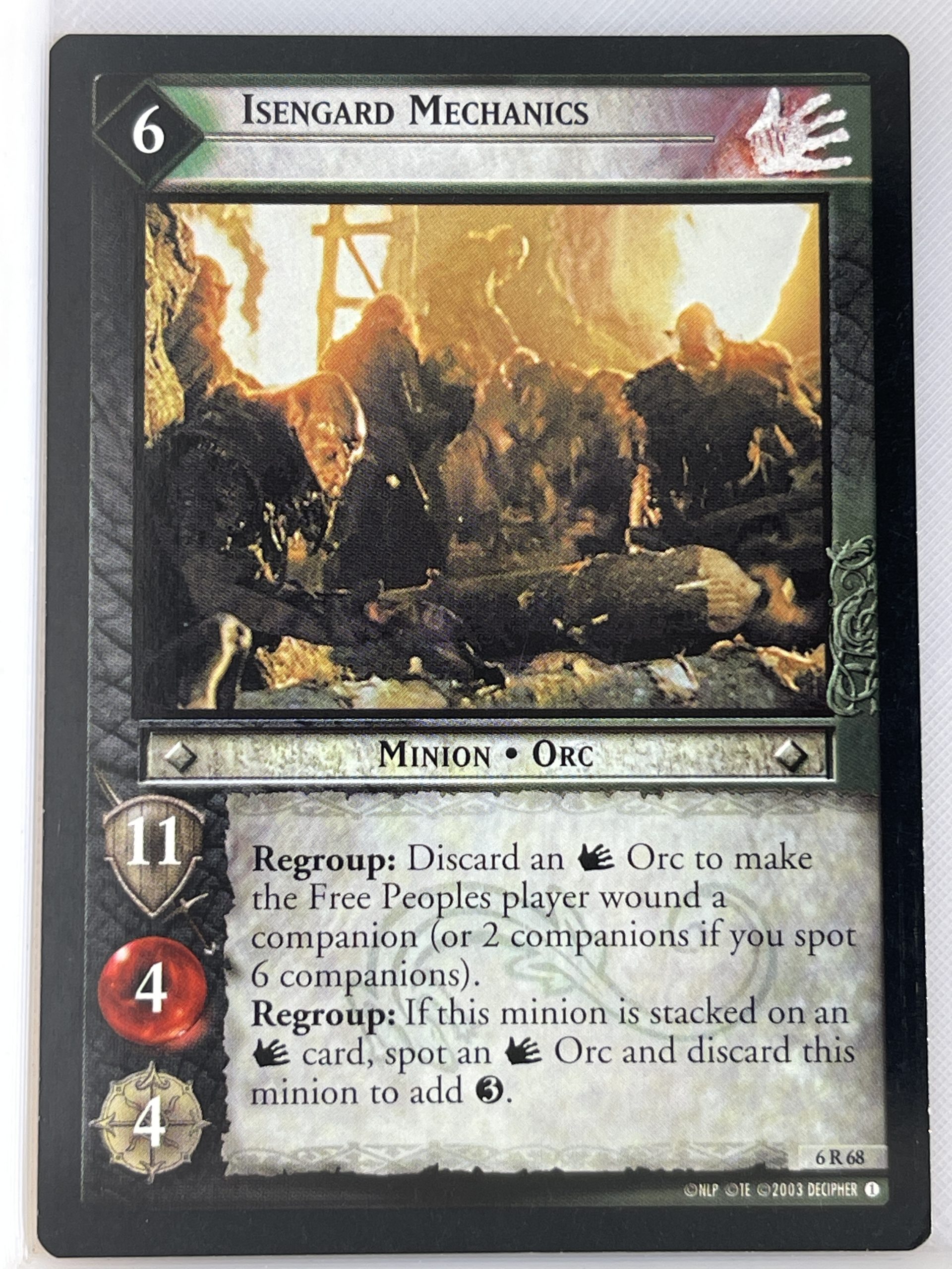 LORD OF THE RINGS TCG ENTS OF FANGORN RARE CARD 6R68 ISENGARD MECHANICS lp