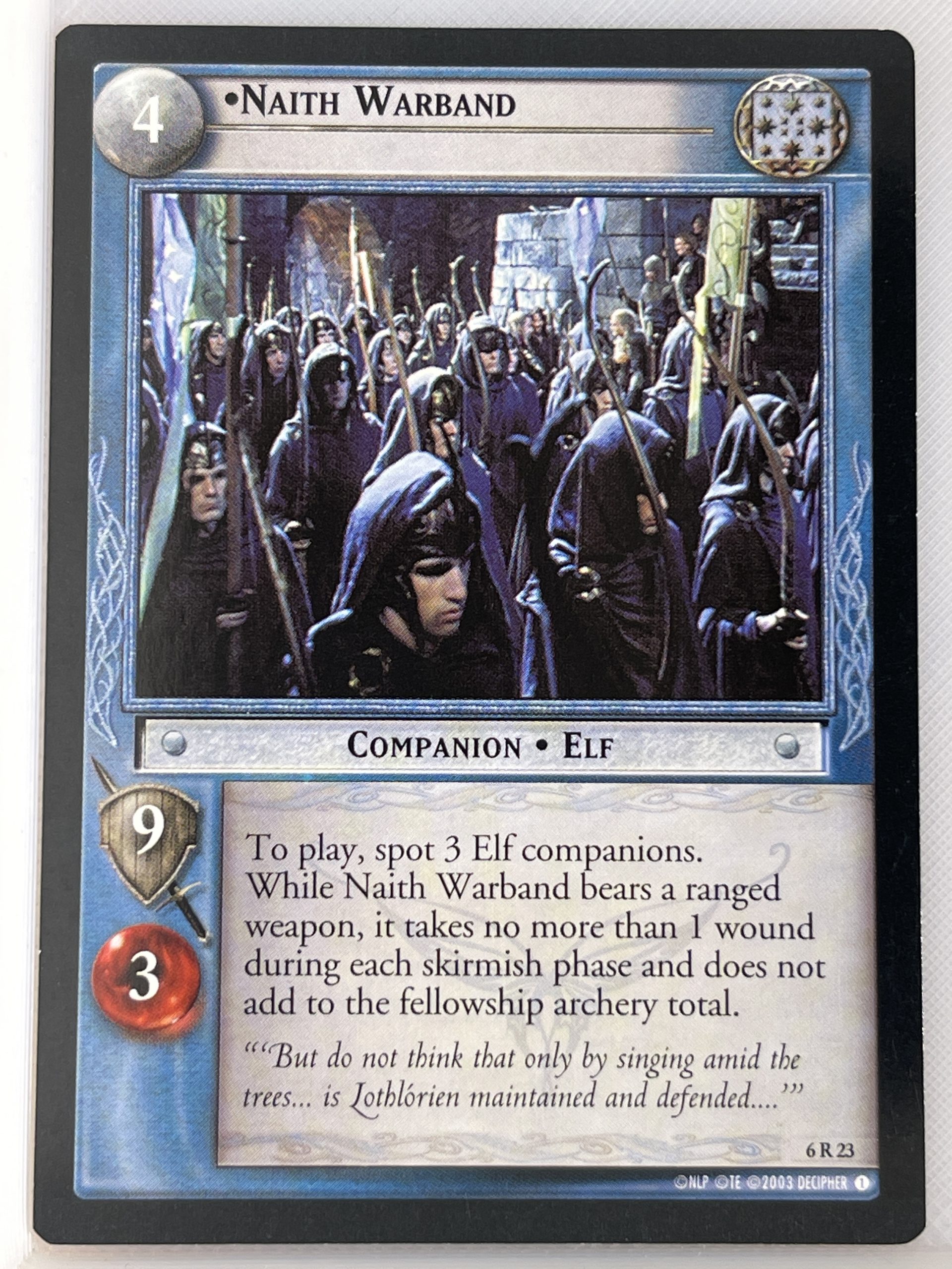 LORD OF THE RINGS TCG ENTS OF FANGORN RARE CARD 6R23 NAITH WARBAND lp