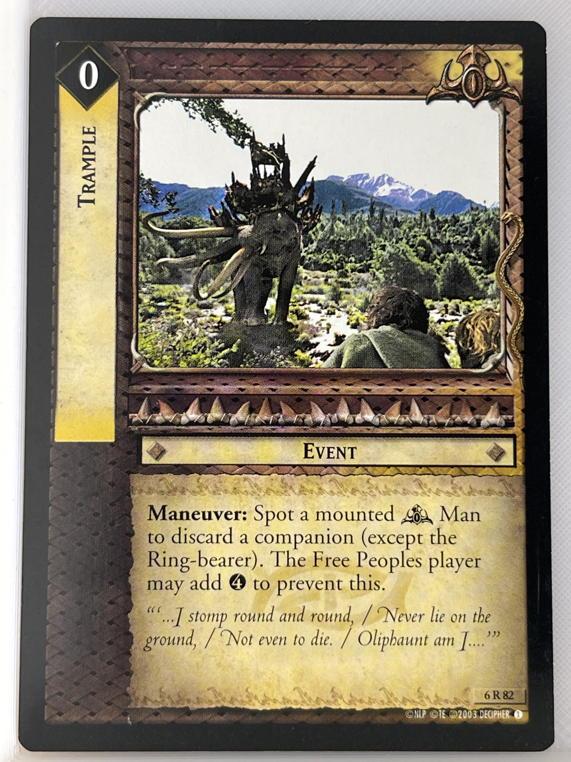 LORD OF THE RINGS TCG ENTS OF FANGORN RARE CARD 6R82 TRAMPLE lp