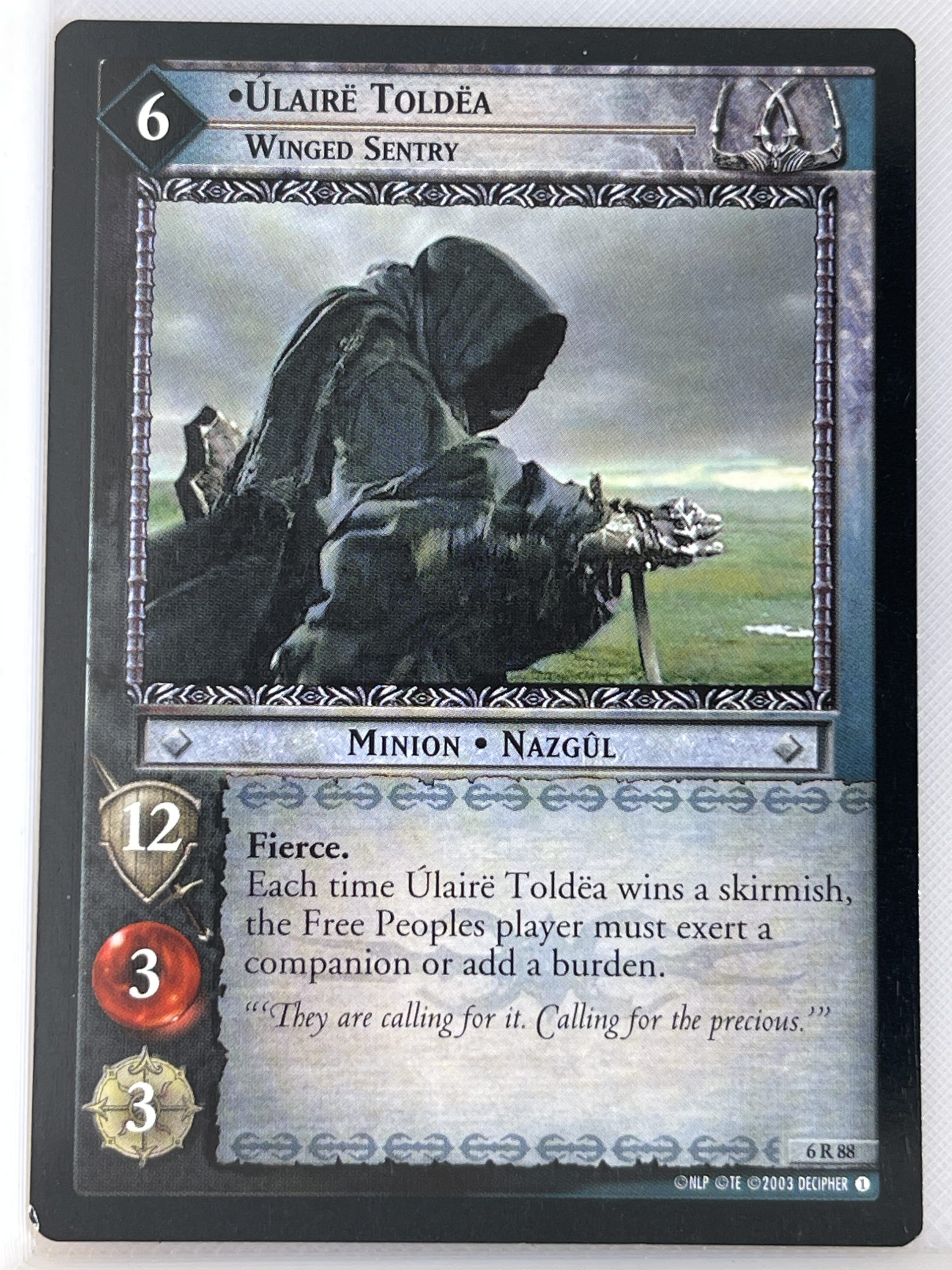 LORD OF THE RINGS TCG ENTS OF FANGORN RARE CARD 6R88 ULAIRE TOLDEA lp