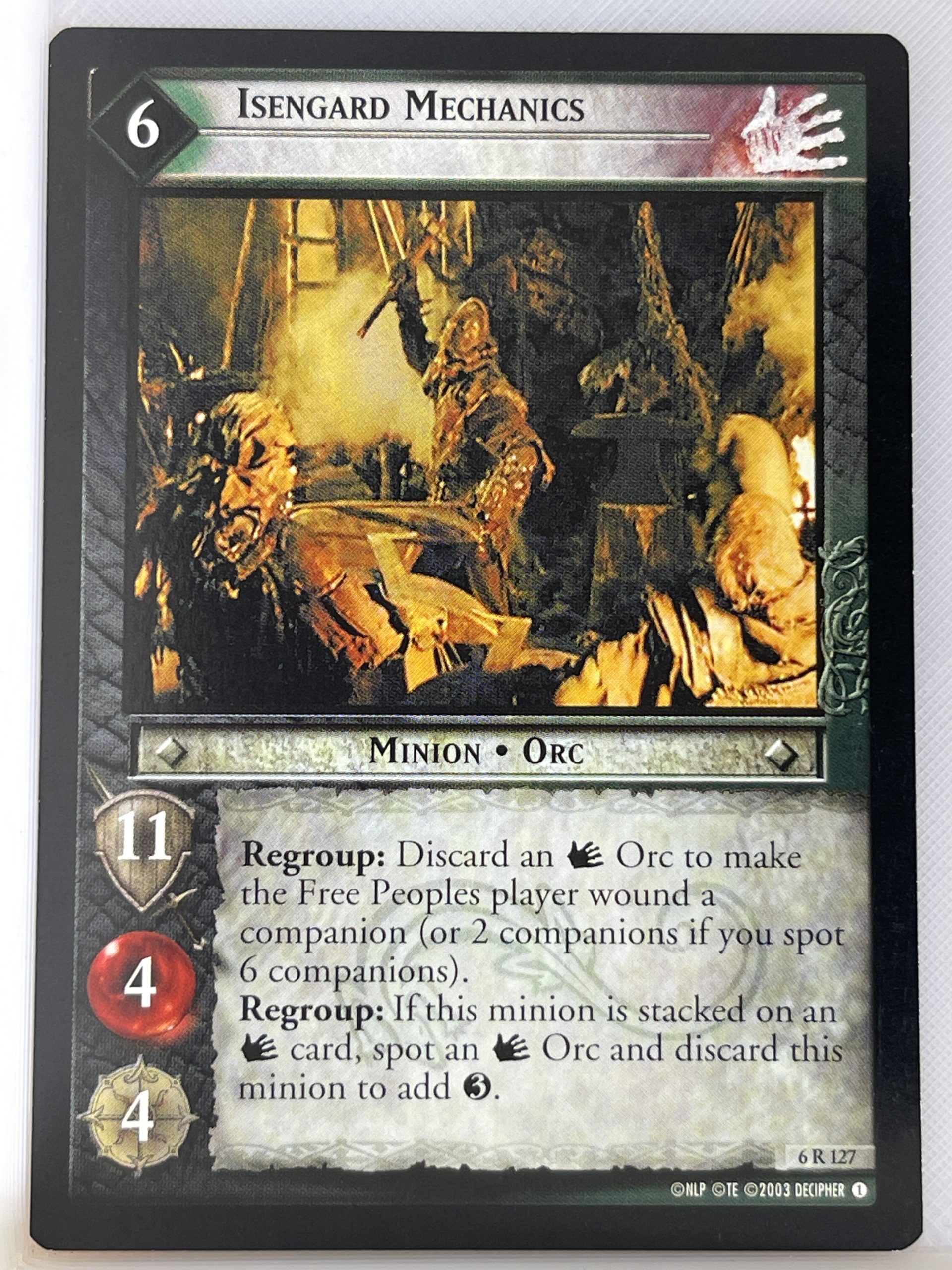 LORD OF THE RINGS TCG ENTS OF FANGORN RARE CARD 6R127 ISENGARD MECHANICS lp