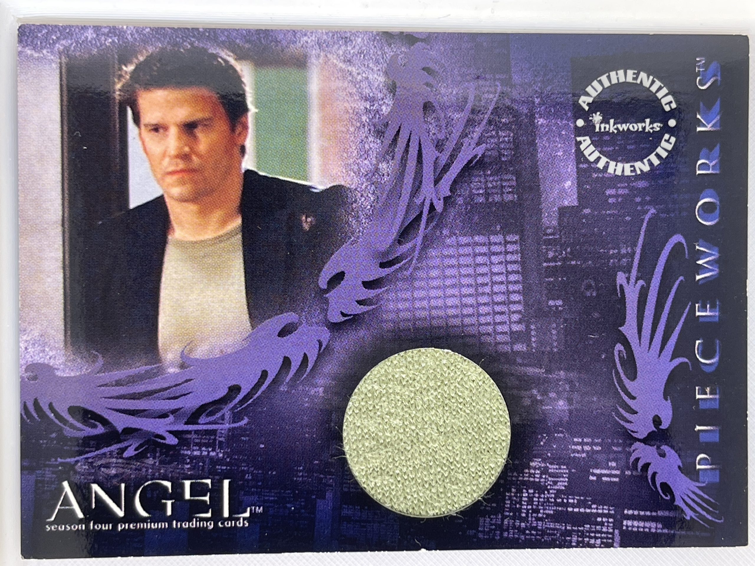 ANGEL SEASON FOUR PIECEWORKS COSTUME CARD PW1 DAVID BOREANAZ AS ANGEL