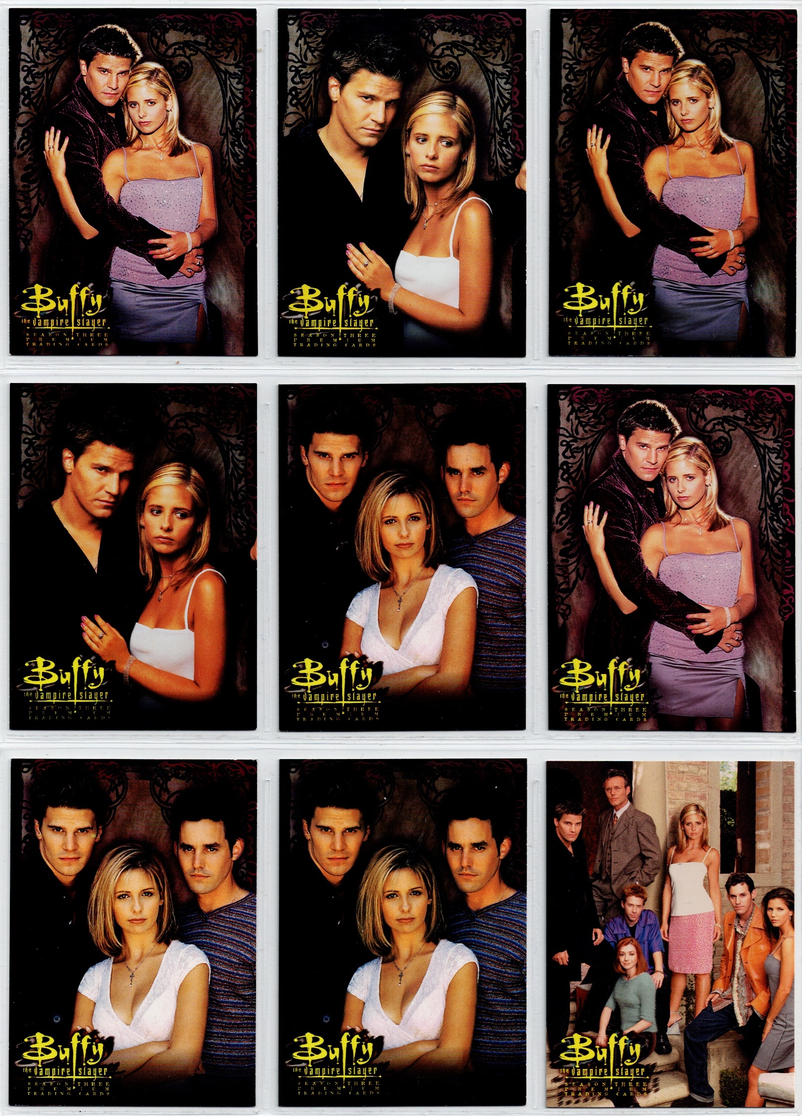 BUFFY SEASON 3 SET OF ALL 9 PROMO CARDS