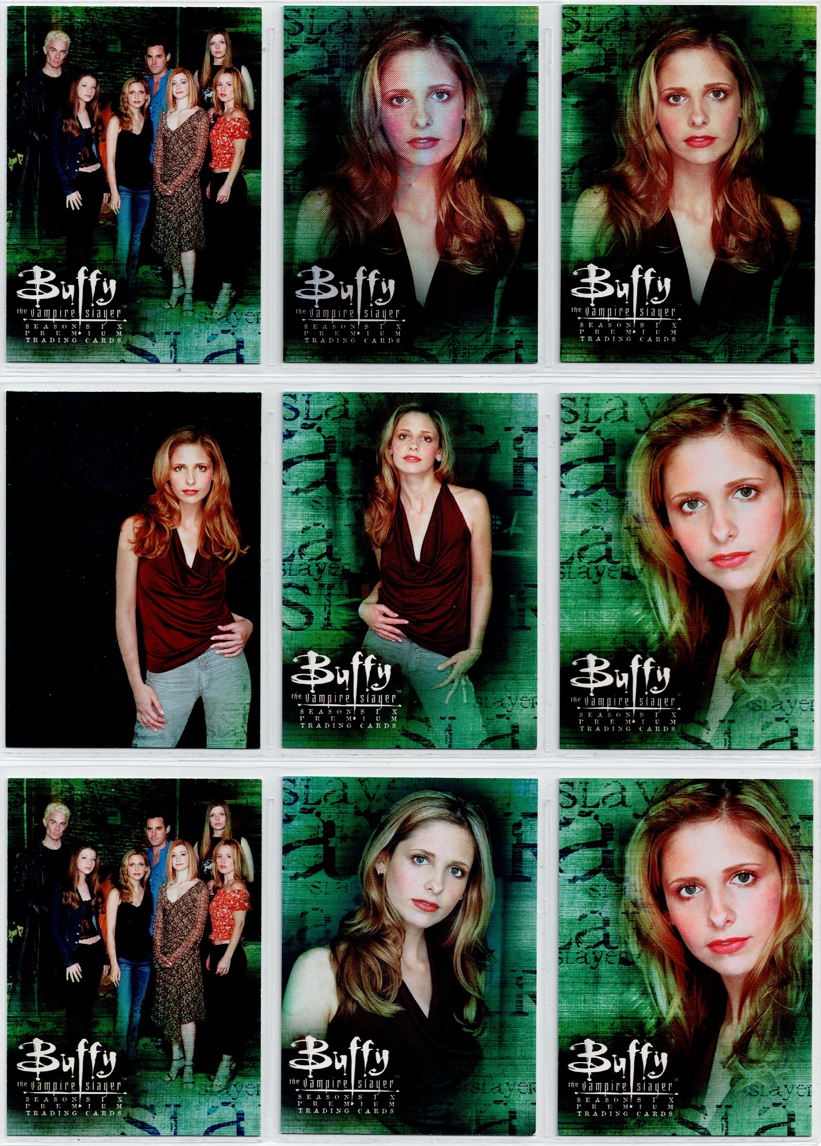 BUFFY SEASON 6 SET OF ALL 9 PROMO CARDS