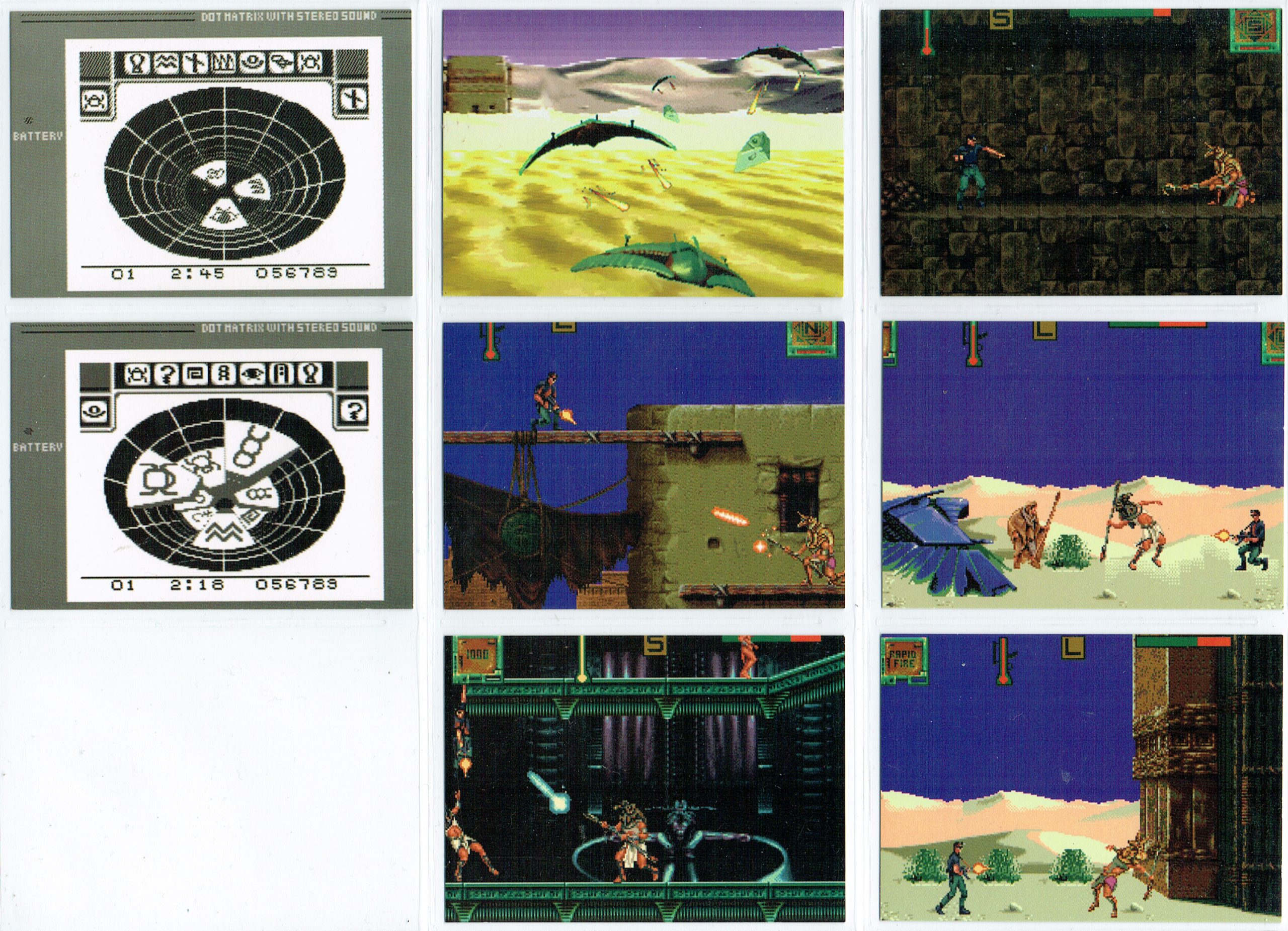 STARGATE MOVIE SET OF 8 GAME TIPS CARDS
