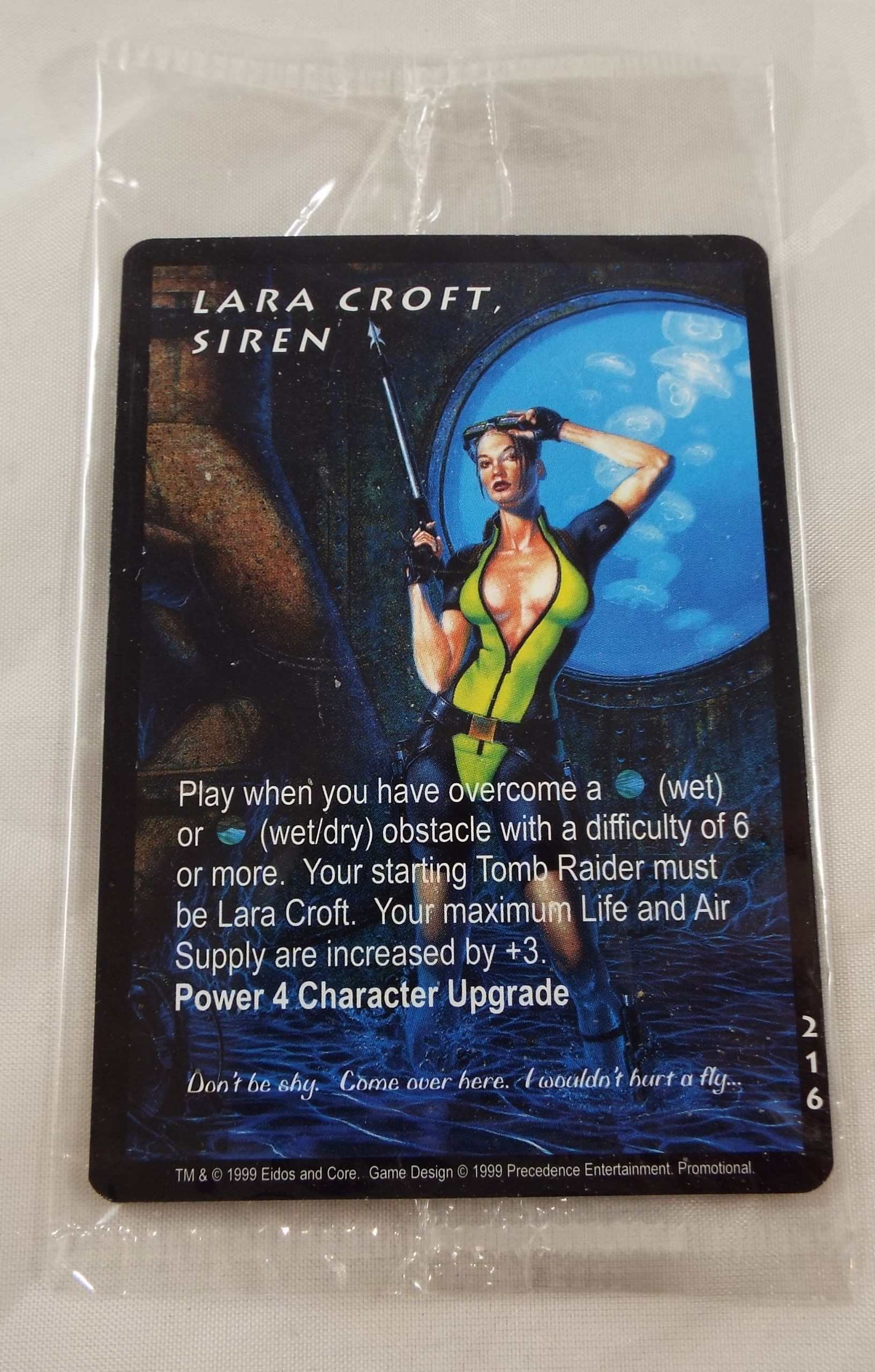 TOMB RAIDER CCG SLIPPERY WHEN WET BOX TOPPER CARD 216 LARA CROFT, SIREN sealed