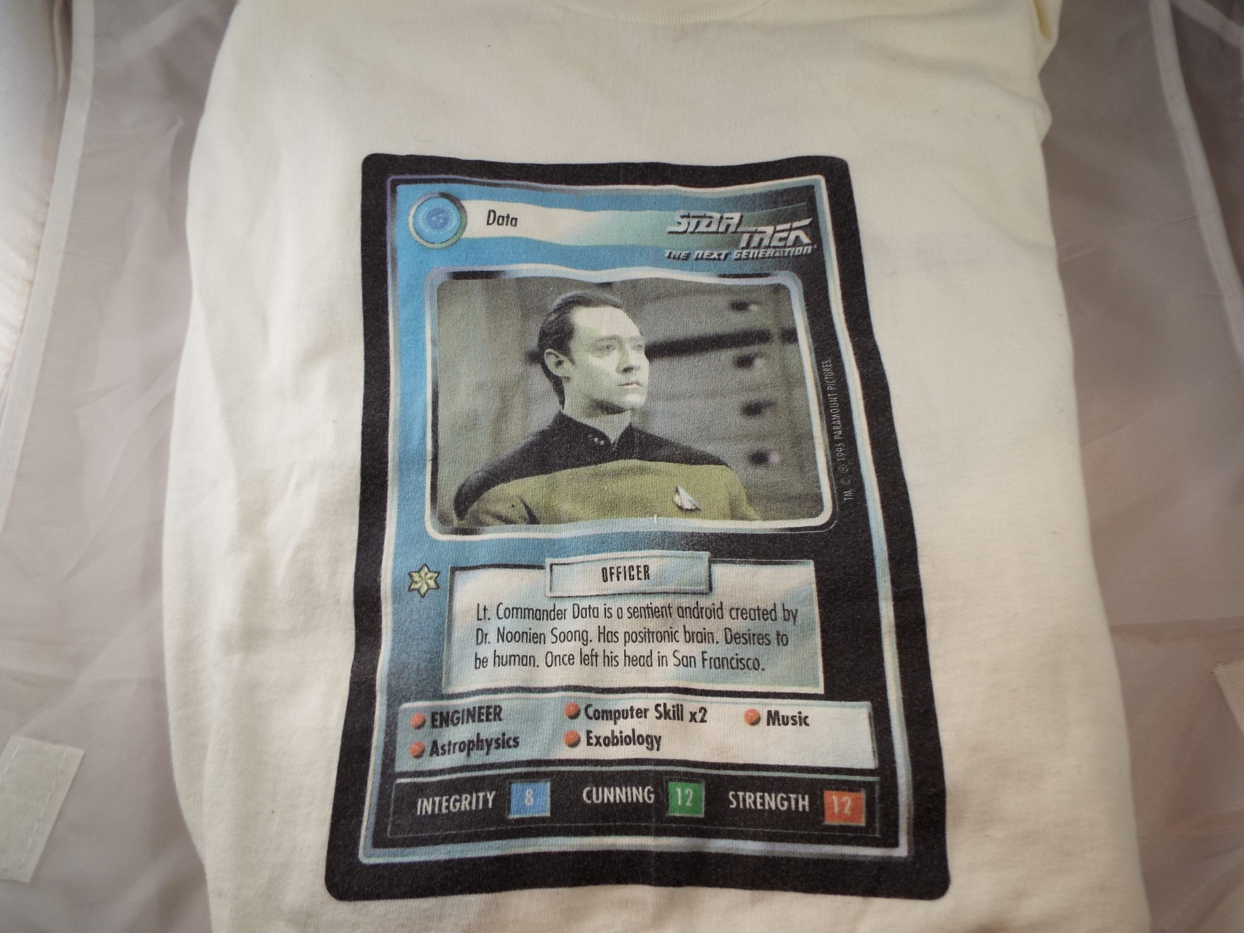STAR TREK CCG DECIPHER DATA T-SHIRT