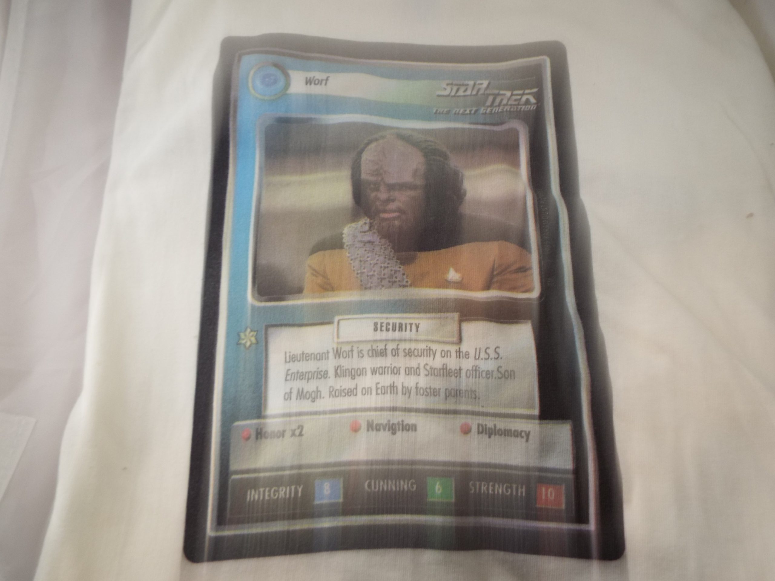 STAR TREK CCG DECIPHER WORF T-SHIRT