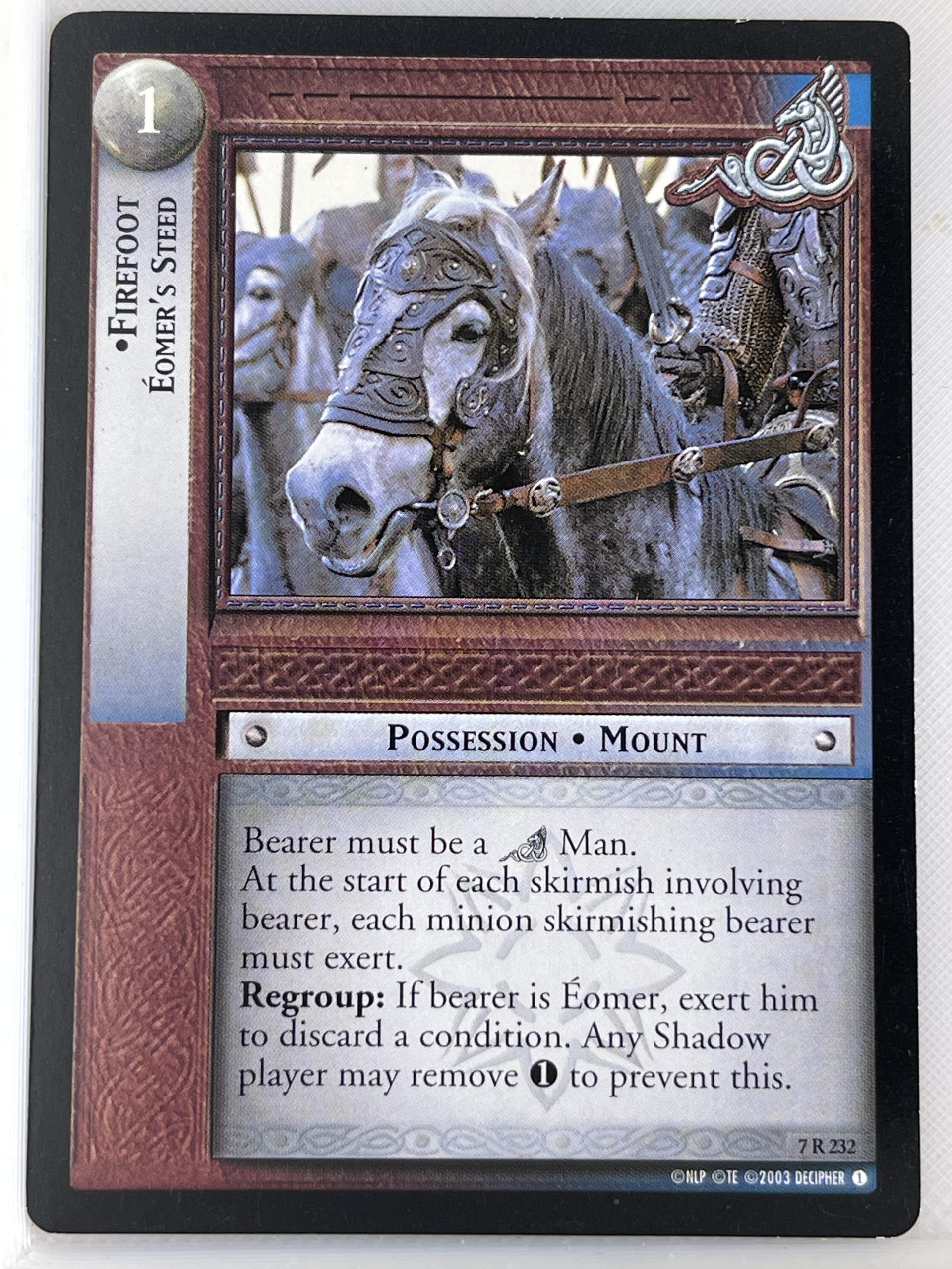 LORD OF THE RINGS TCG RETURN OF THE KING RARE CARD 7R232 FIREFOOT lp