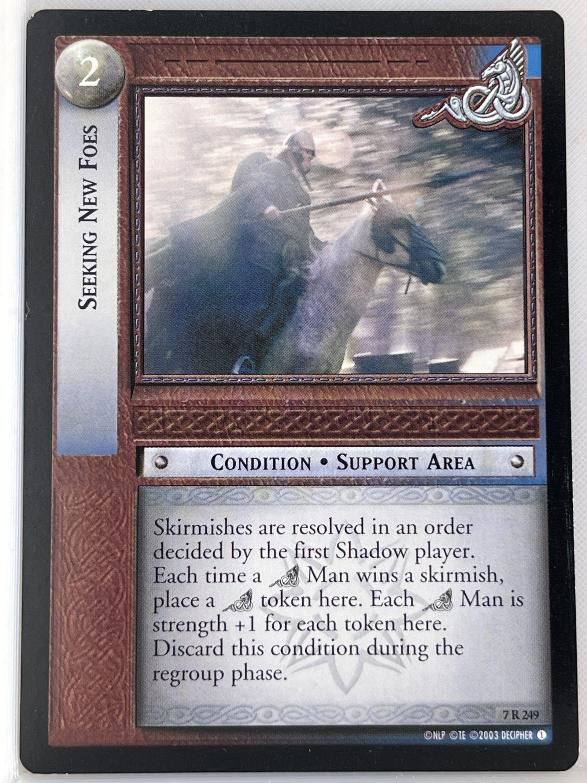 LORD OF THE RINGS TCG RETURN OF THE KING RARE CARD 7R249 SEEKING NEW FOES lp