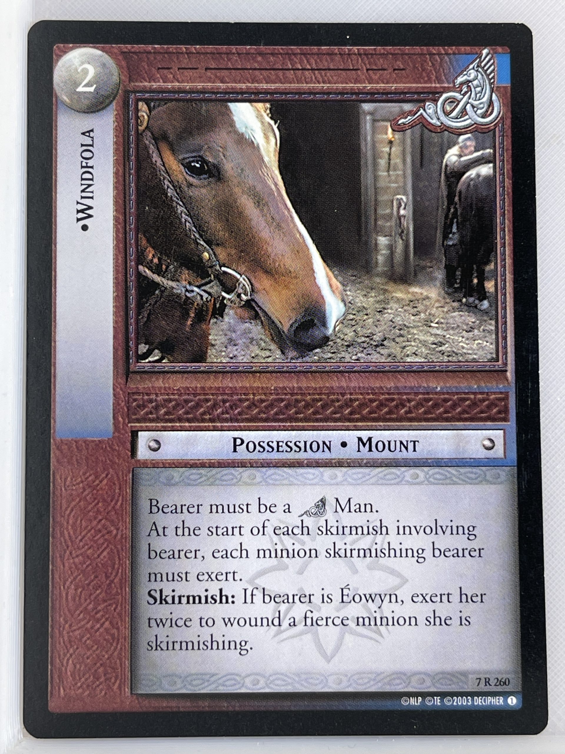 LORD OF THE RINGS TCG RETURN OF THE KING RARE CARD 7R260 WINDFOLA lp