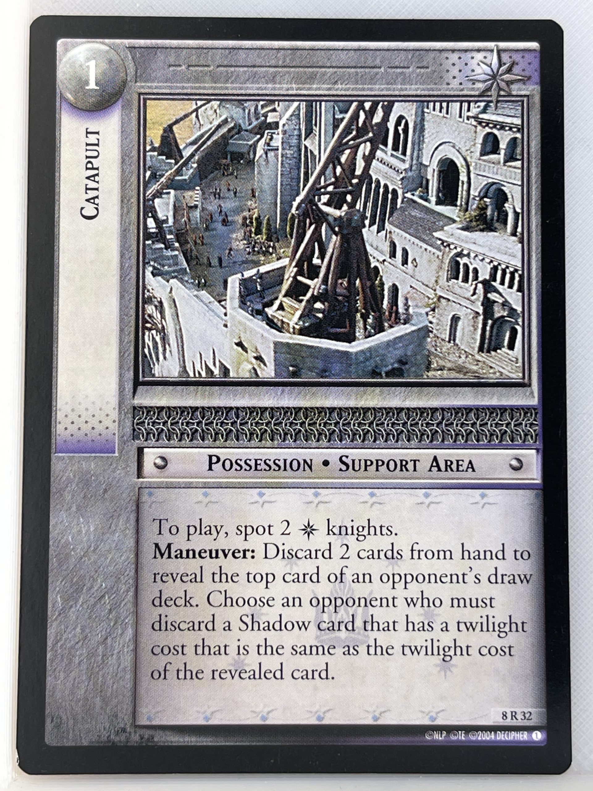 LORD OF THE RINGS TCG SIEGE OF GONDOR RARE CARD 8R32 CATAPULT lp