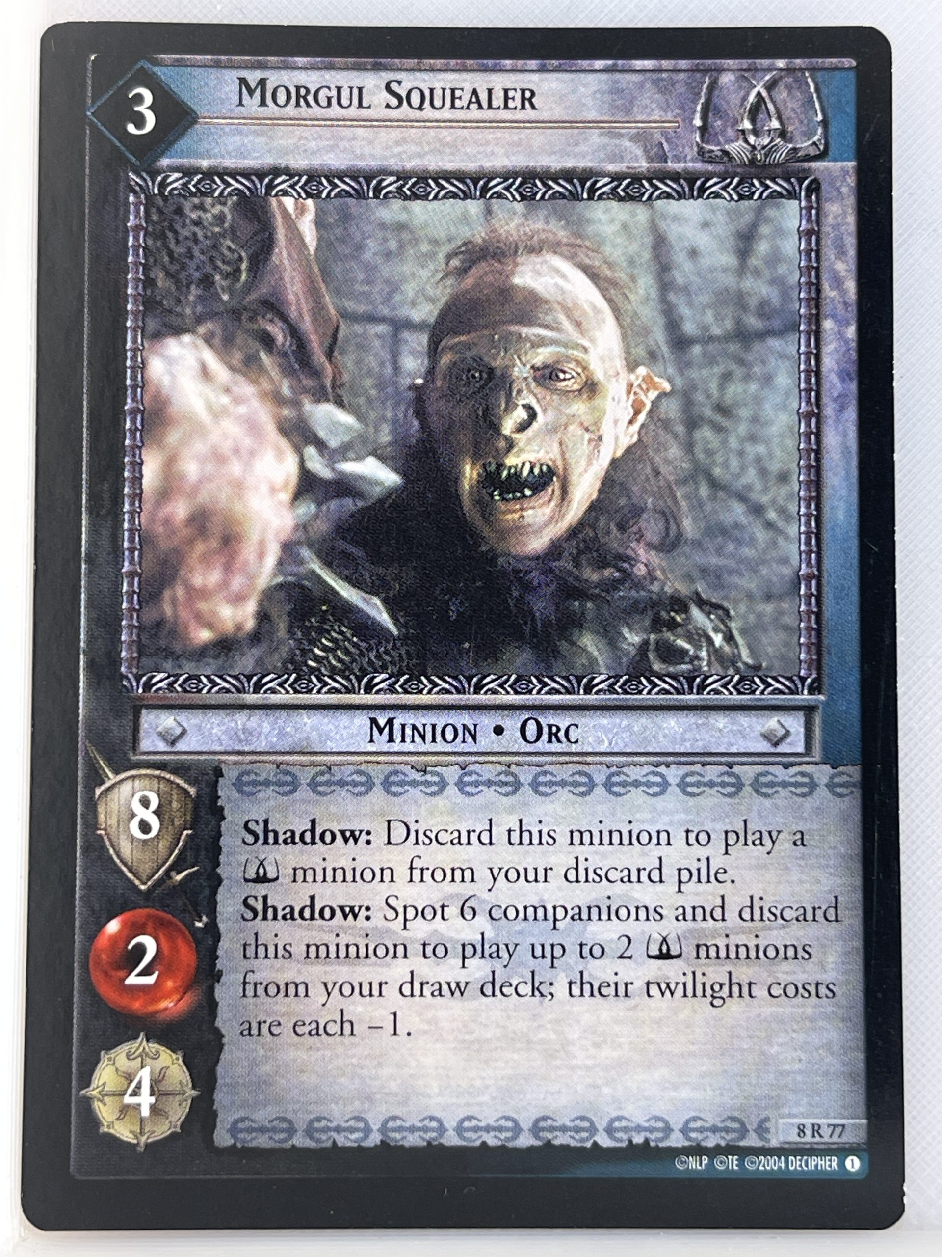 LORD OF THE RINGS TCG SIEGE OF GONDOR RARE CARD 8R77 MORGUL SQUEALER lp