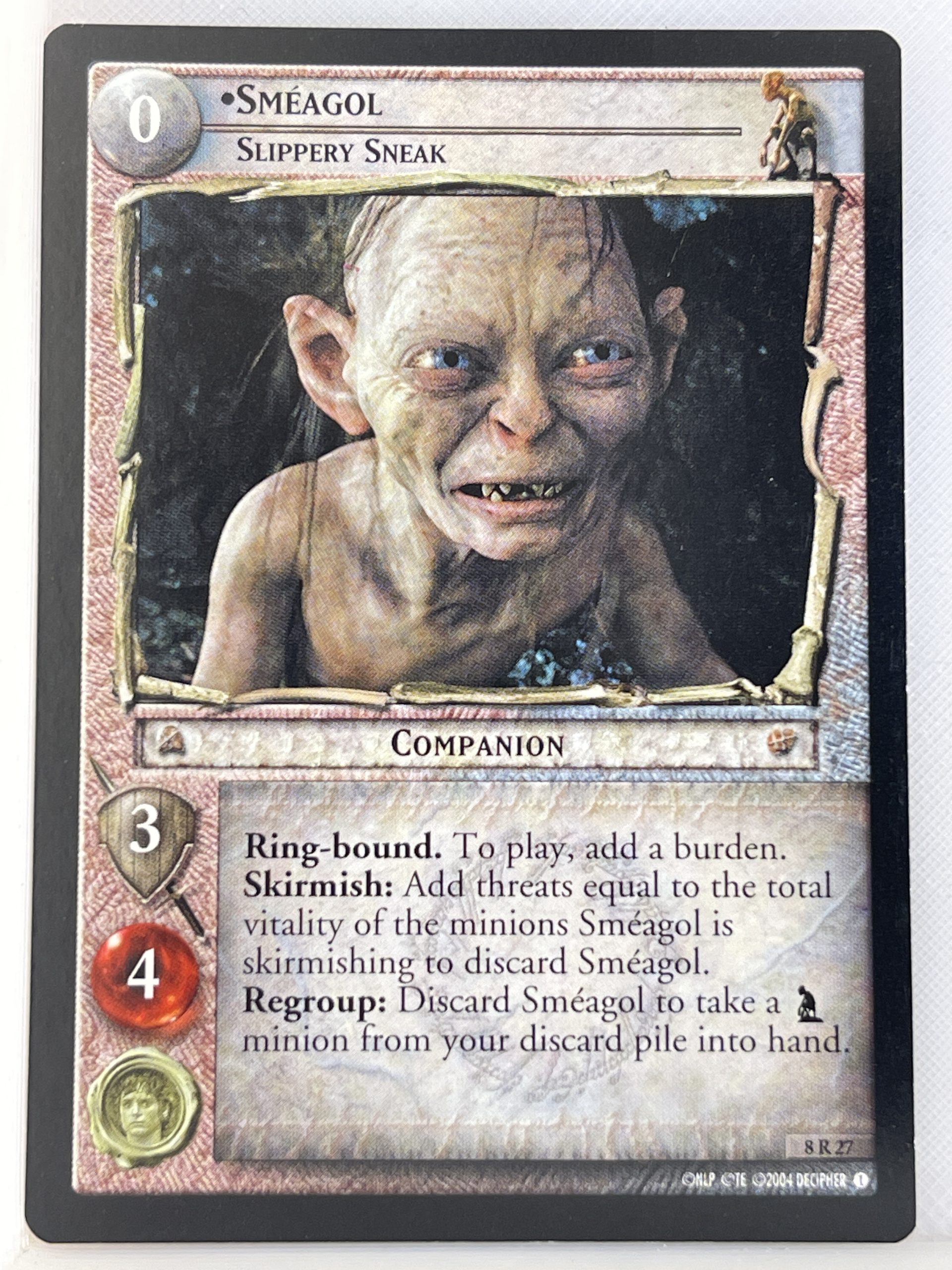 LORD OF THE RINGS TCG SIEGE OF GONDOR RARE CARD 8R27 SMEAGOL lp