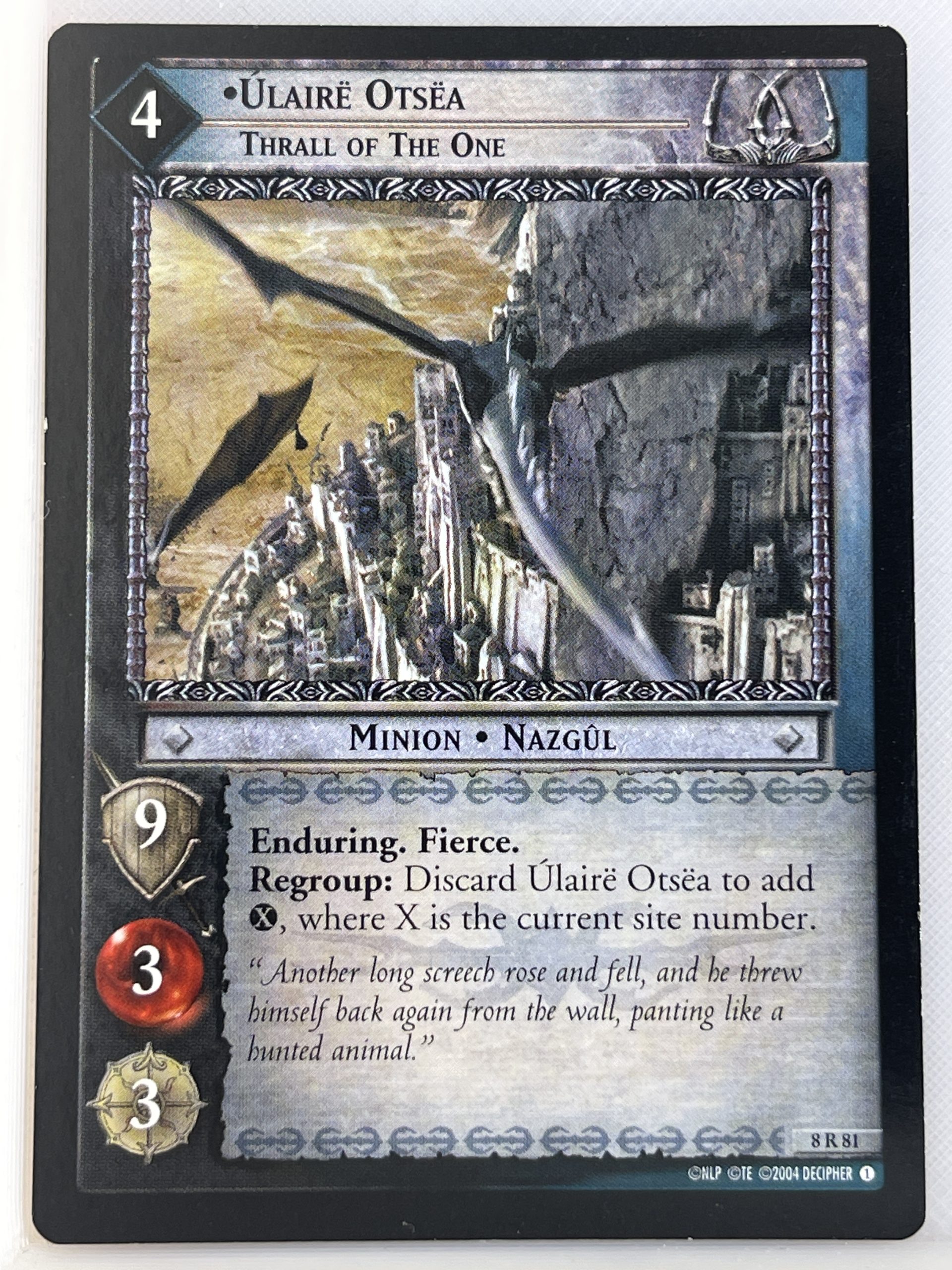 LORD OF THE RINGS TCG SIEGE OF GONDOR RARE CARD 8R81 ULAIRE OTSEA lp