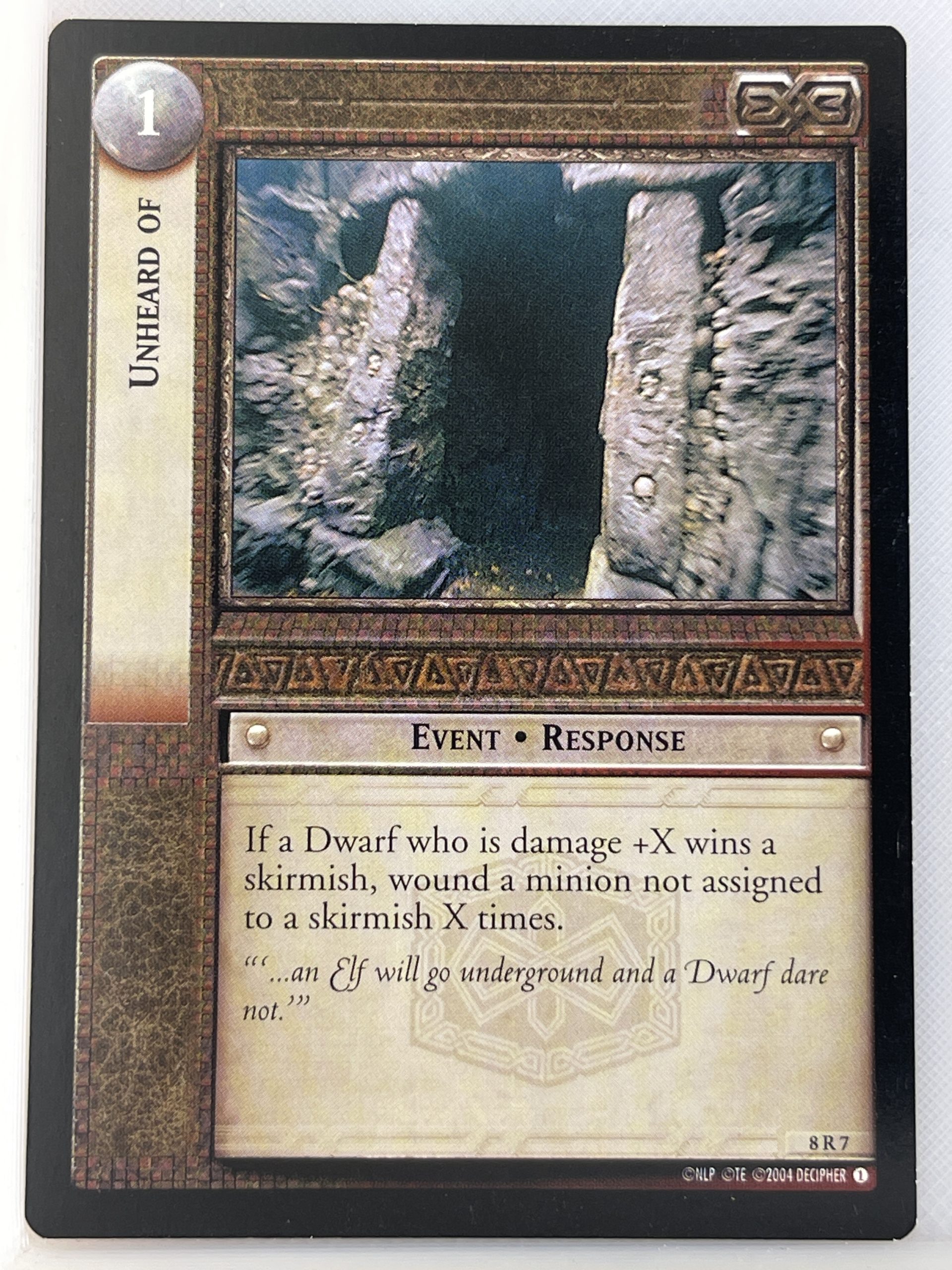 LORD OF THE RINGS TCG SIEGE OF GONDOR RARE CARD 8R7 UNHEARD OF lp