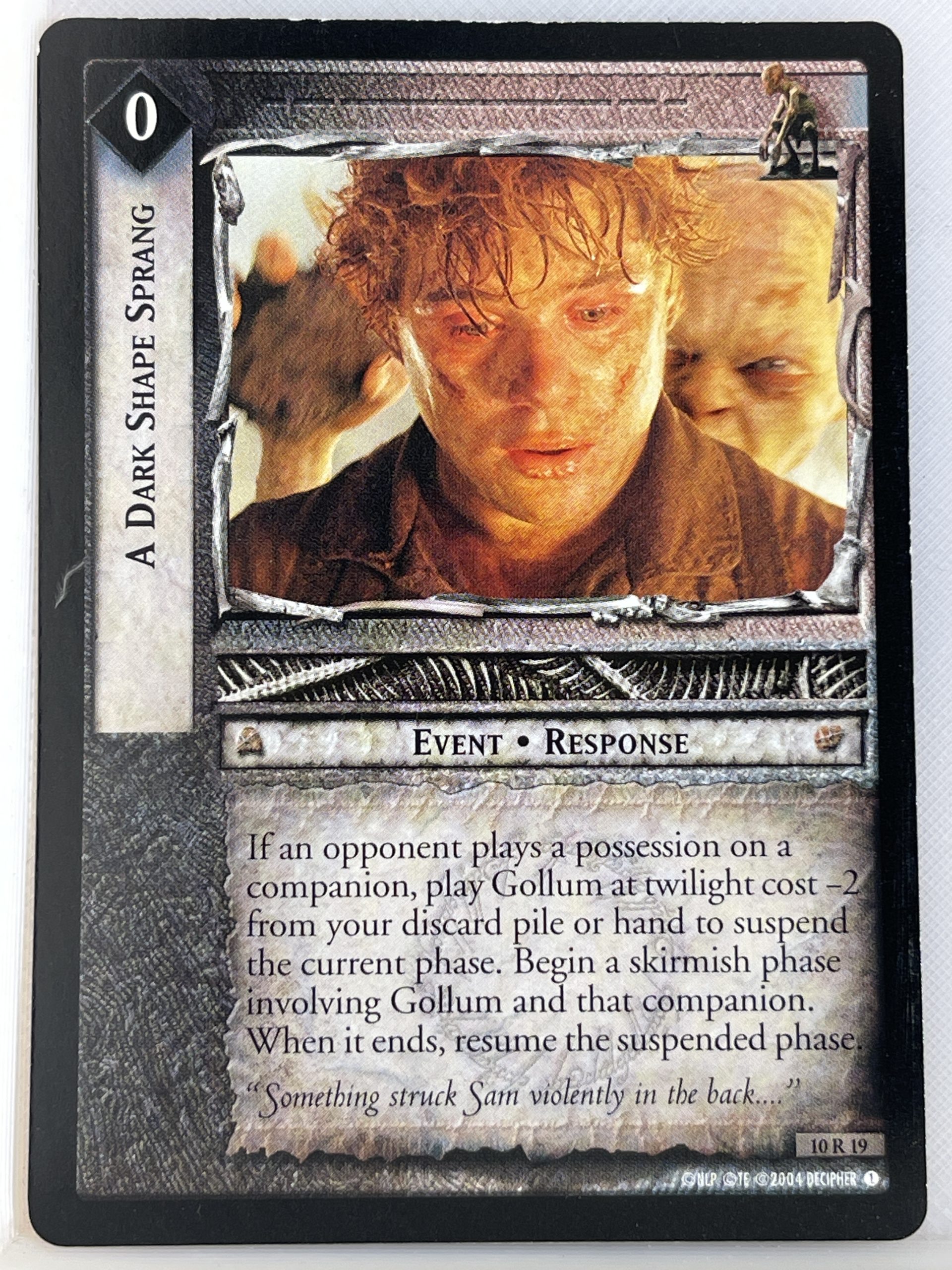 LORD OF THE RINGS TCG MOUNT DOOM RARE CARD 10R19 A DARK SHAPE SPRANG lp