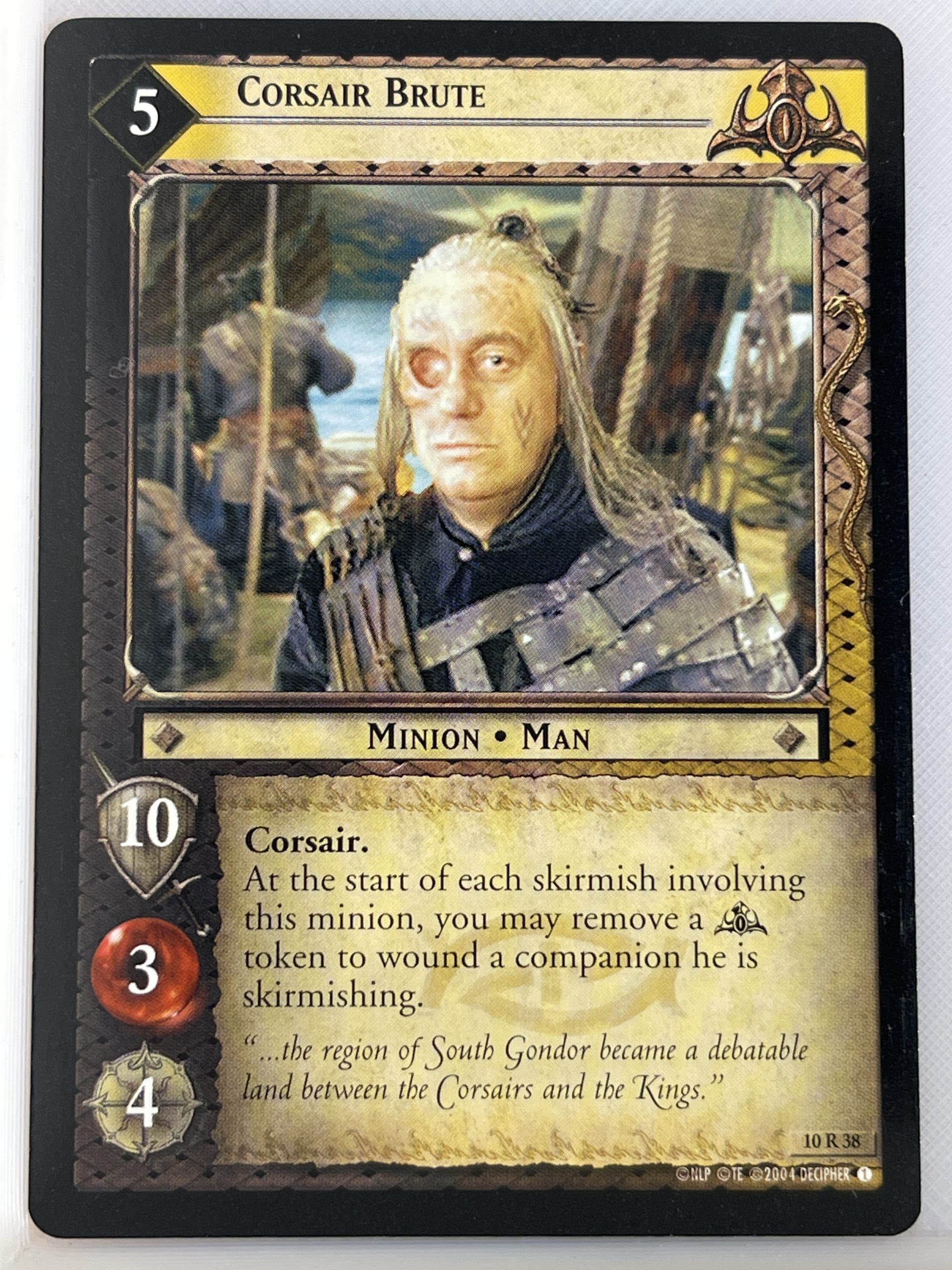 LORD OF THE RINGS TCG MOUNT DOOM RARE CARD 10R38 CORSAIR BRUTE lp