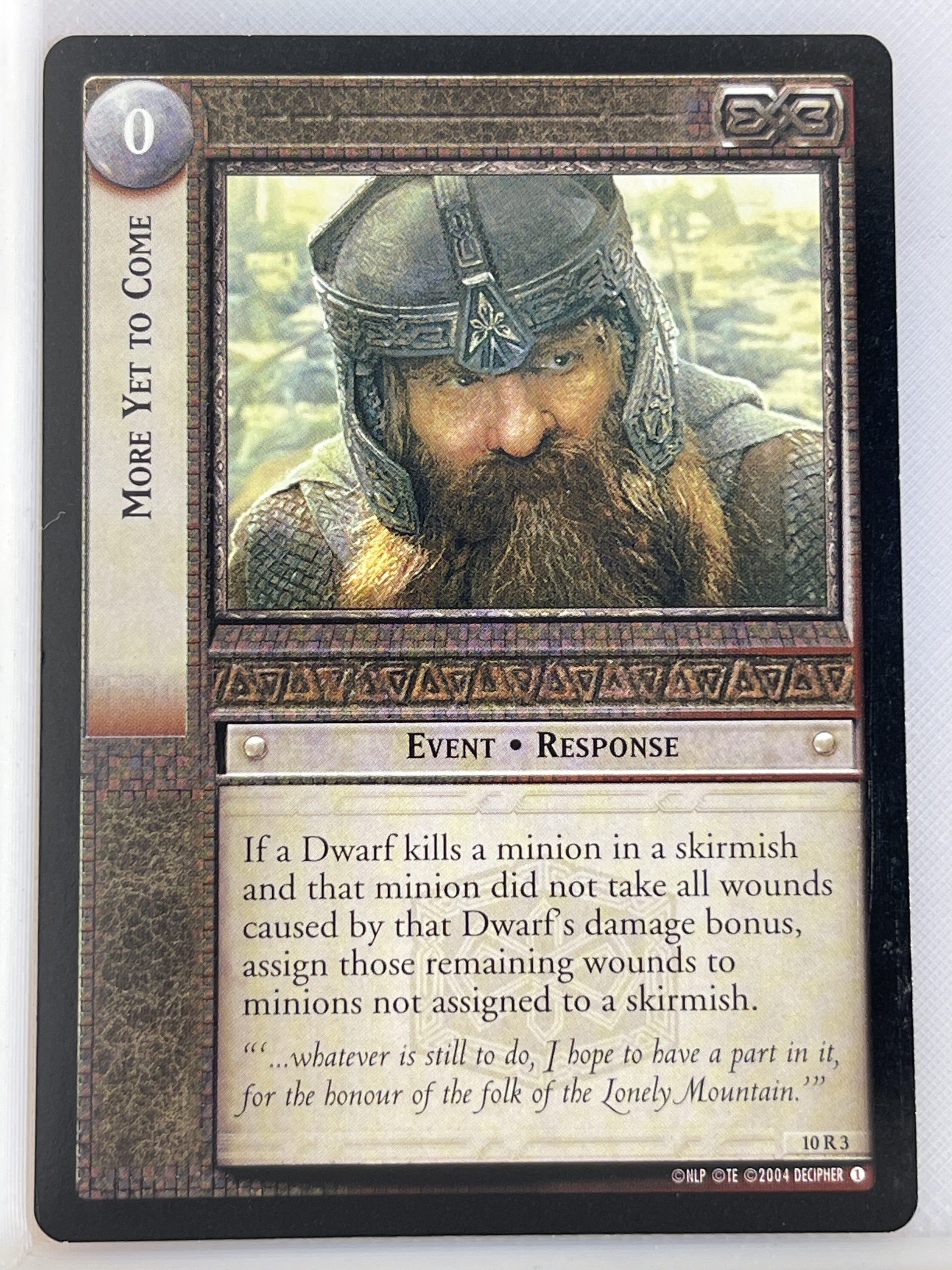 LORD OF THE RINGS TCG MOUNT DOOM RARE CARD 10R3 MORE YET TO COME lp