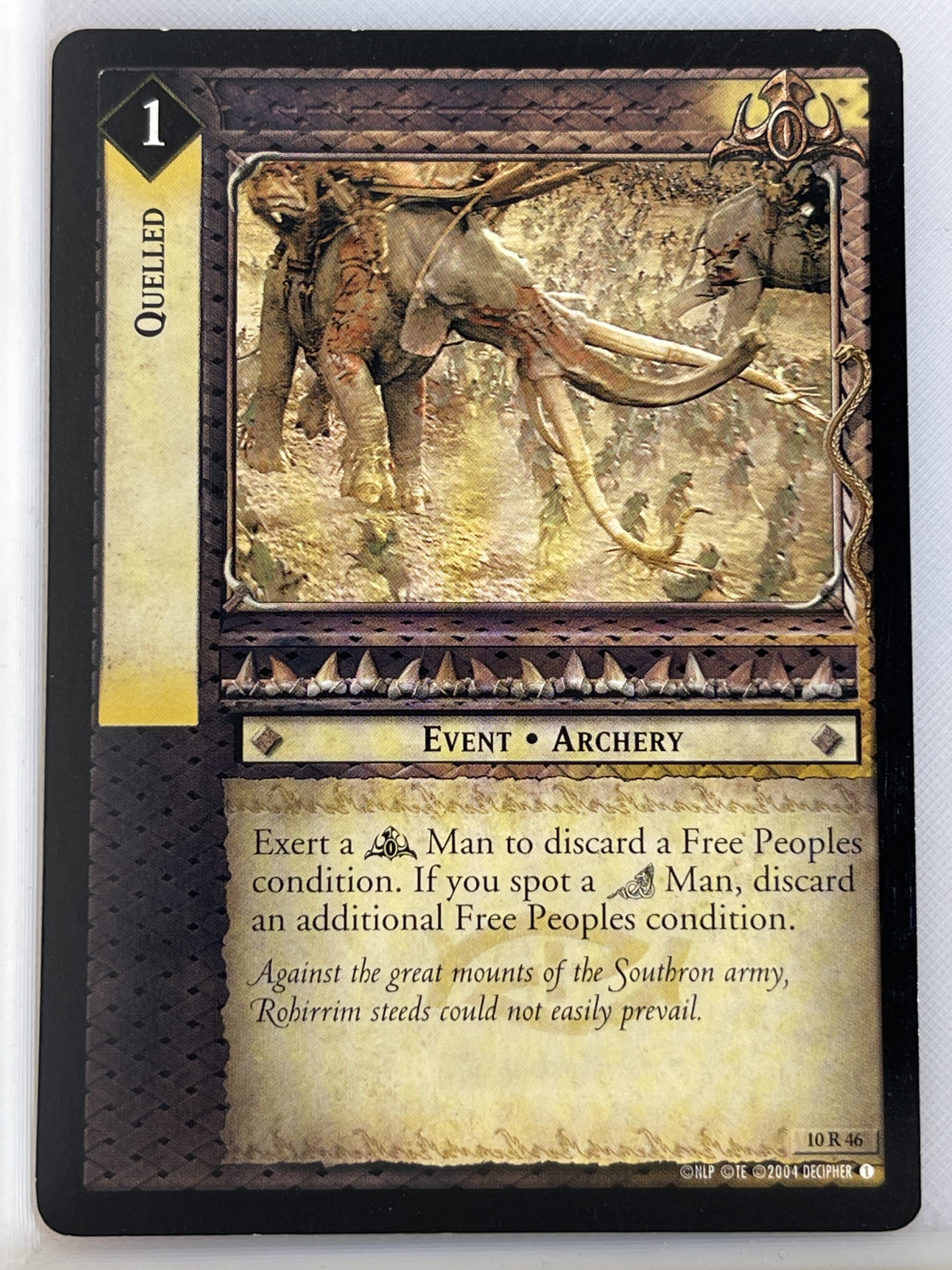 LORD OF THE RINGS TCG MOUNT DOOM RARE CARD 10R46 QUELLED lp - Phoenix Cards