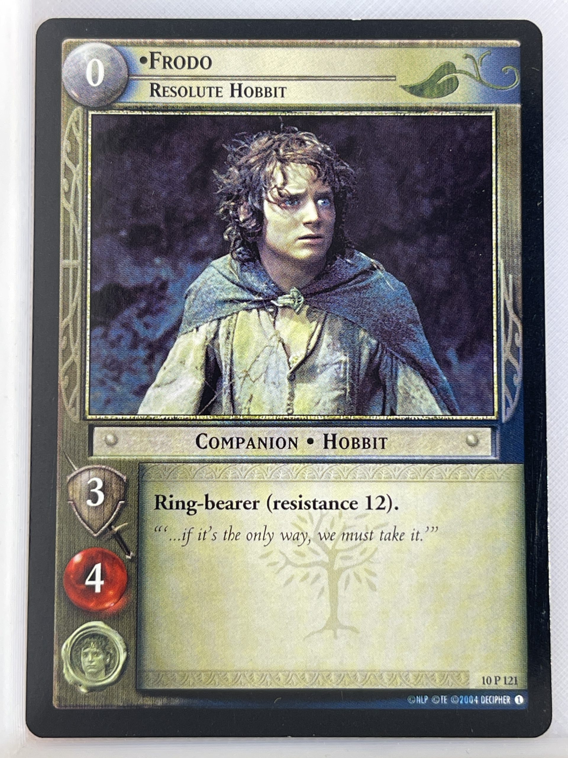 LORD OF THE RINGS TCG MOUNT DOOM RARE CARD 10P121 FRODO lp