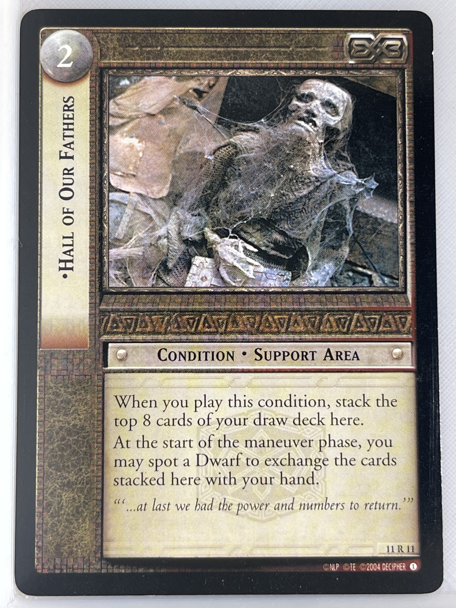 LORD OF THE RINGS TCG THE SHADOWS RARE CARD 11R11 HALL OF OUR FATHERS lp
