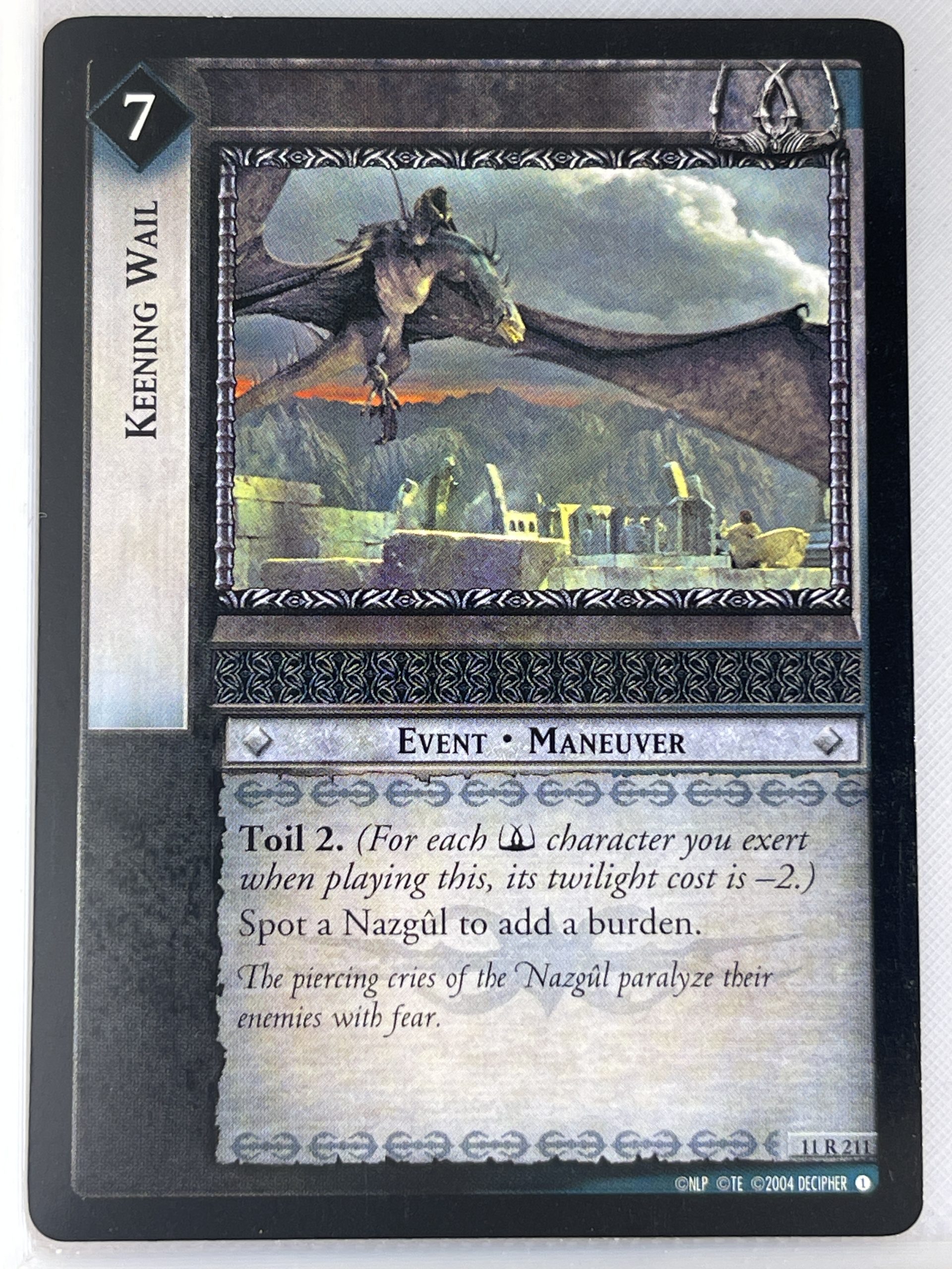 LORD OF THE RINGS TCG THE SHADOWS RARE CARD 11R11 KEENING WAIL lp
