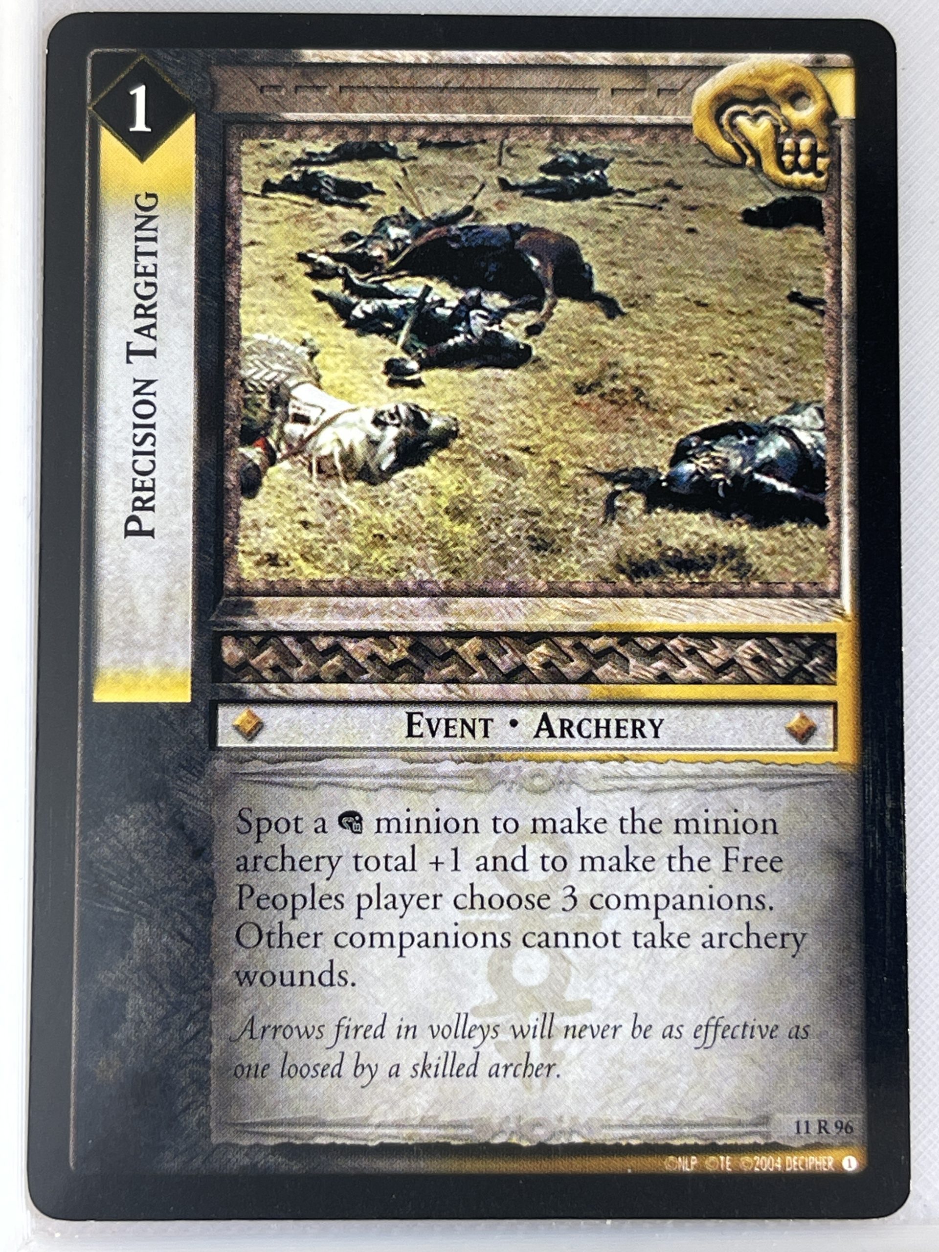 LORD OF THE RINGS TCG THE SHADOWS RARE CARD 11R96 PRECISION TARGETING lp