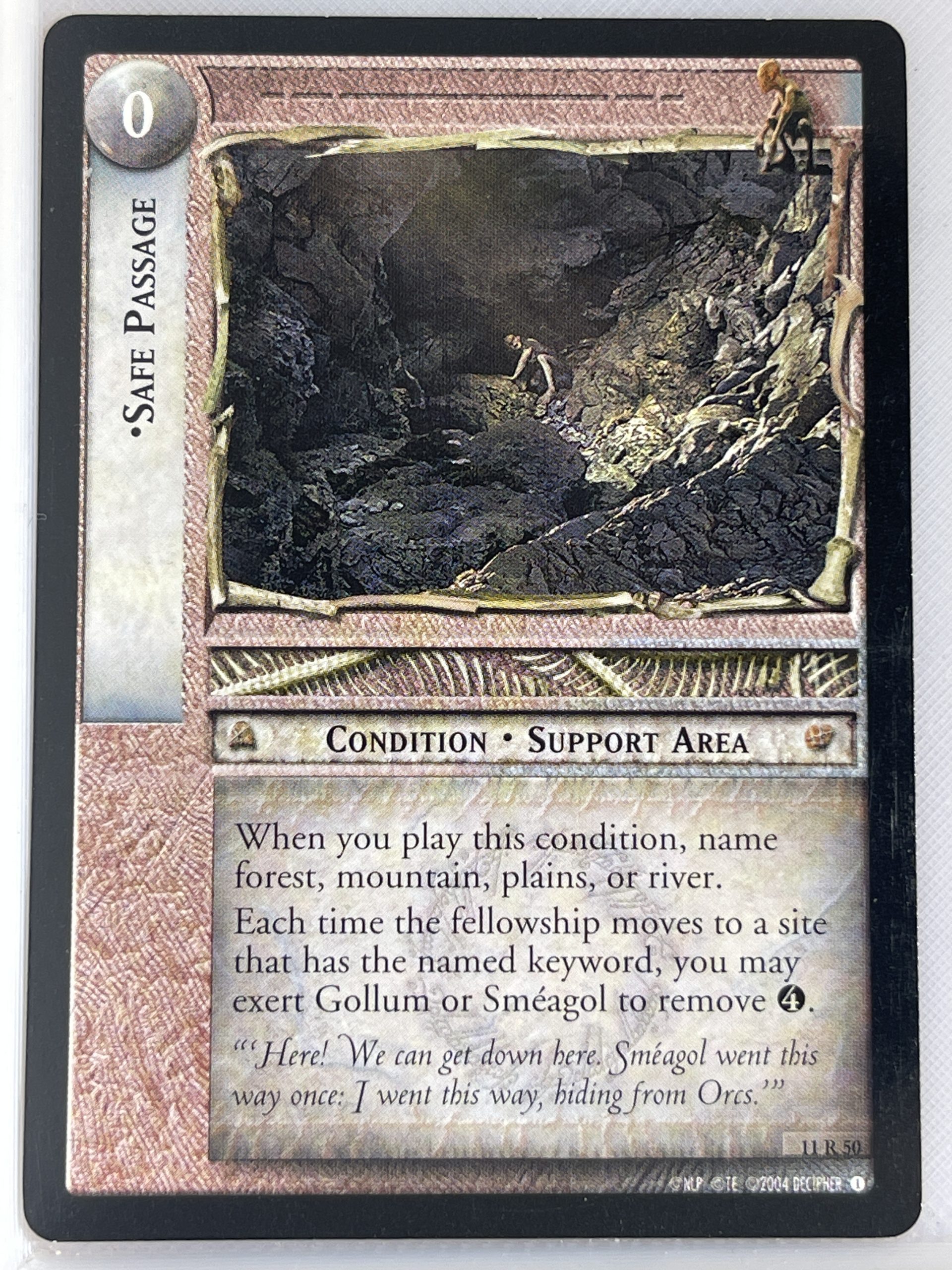LORD OF THE RINGS TCG THE SHADOWS RARE CARD 11R50 SAFE PASSAGE lp