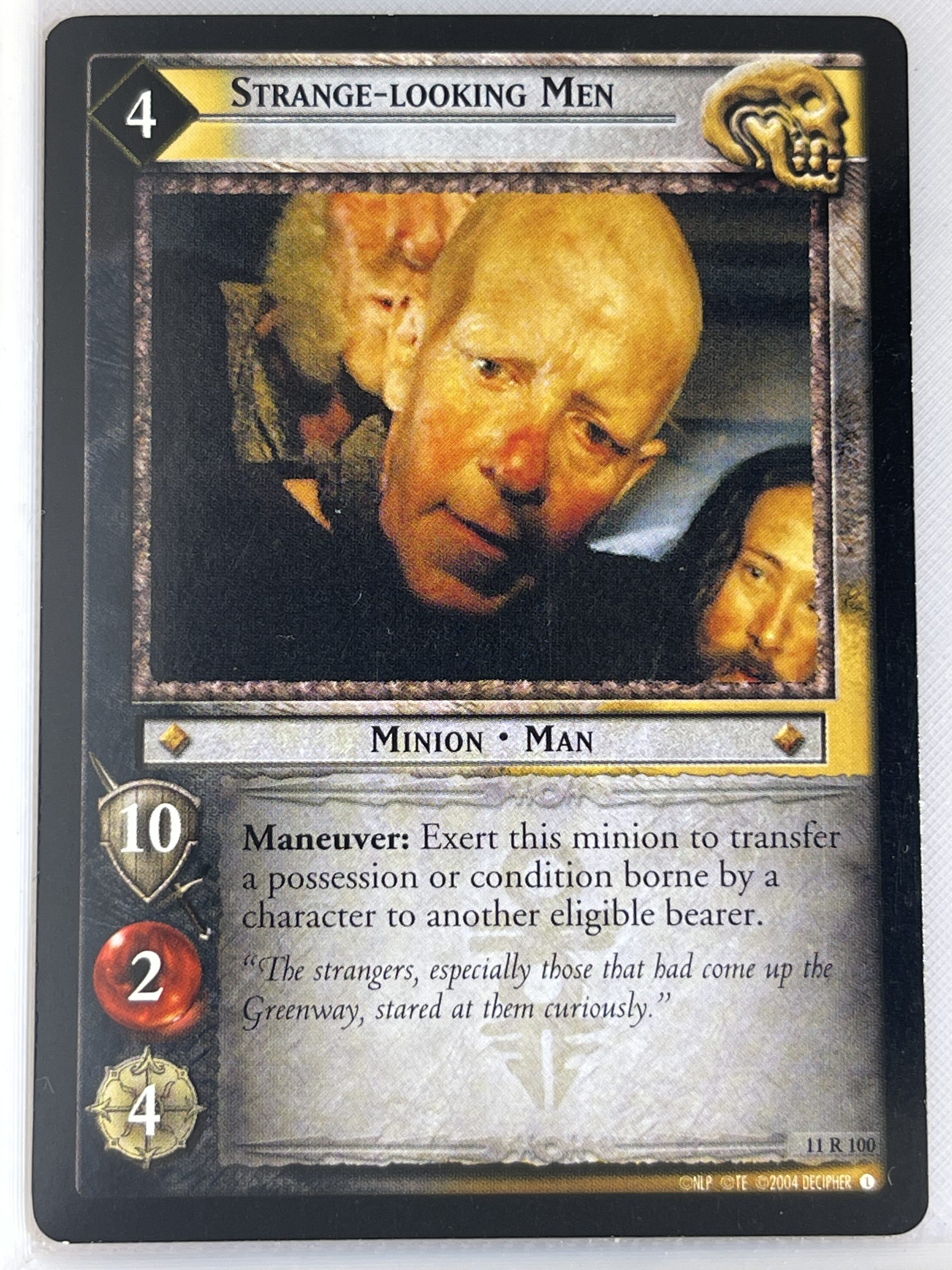 LORD OF THE RINGS TCG THE SHADOWS RARE CARD 11R100 STRANGE-LOOKING MEN lp