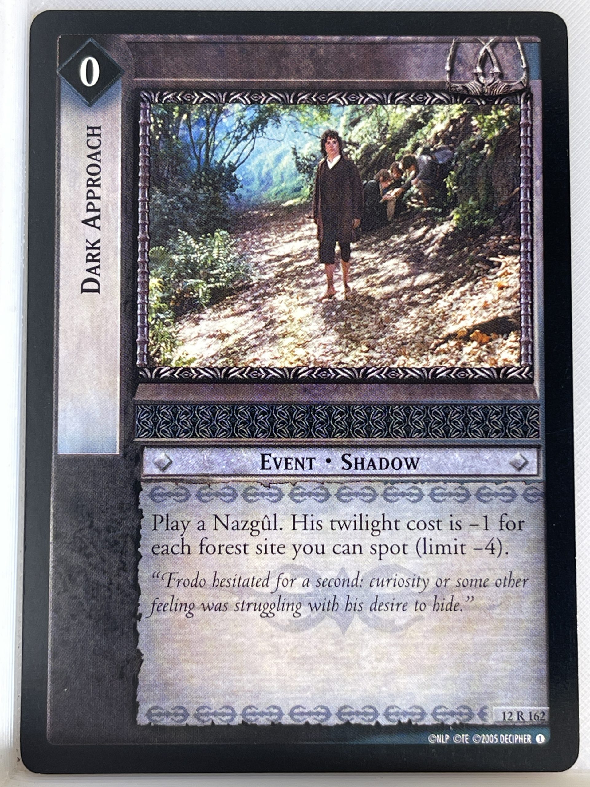 LORD OF THE RINGS TCG THE BLACK RIDER RARE CARD 12R162 DARK APPROACH lp