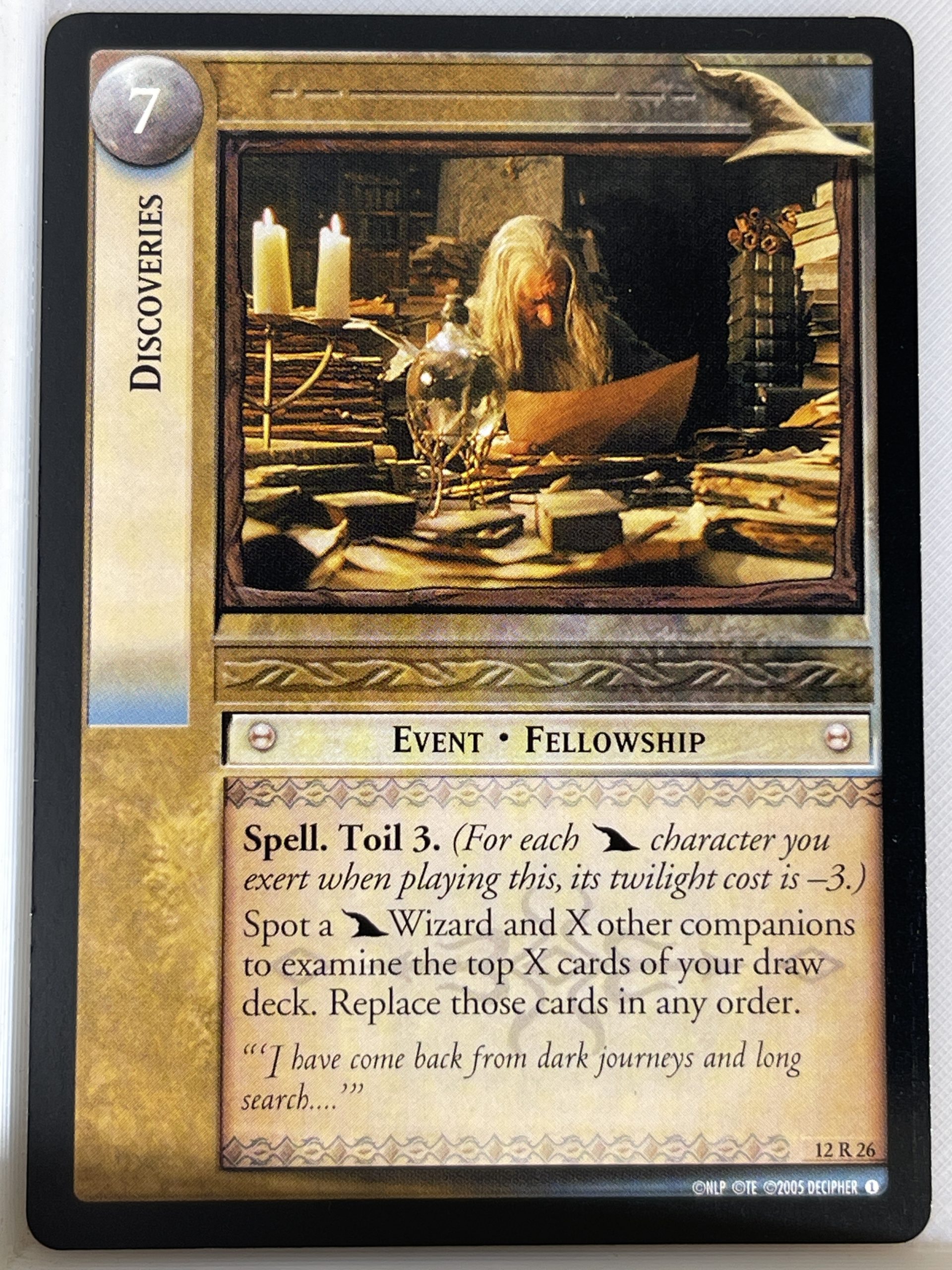 LORD OF THE RINGS TCG THE BLACK RIDER RARE CARD 12R26 DISCOVERIES lp