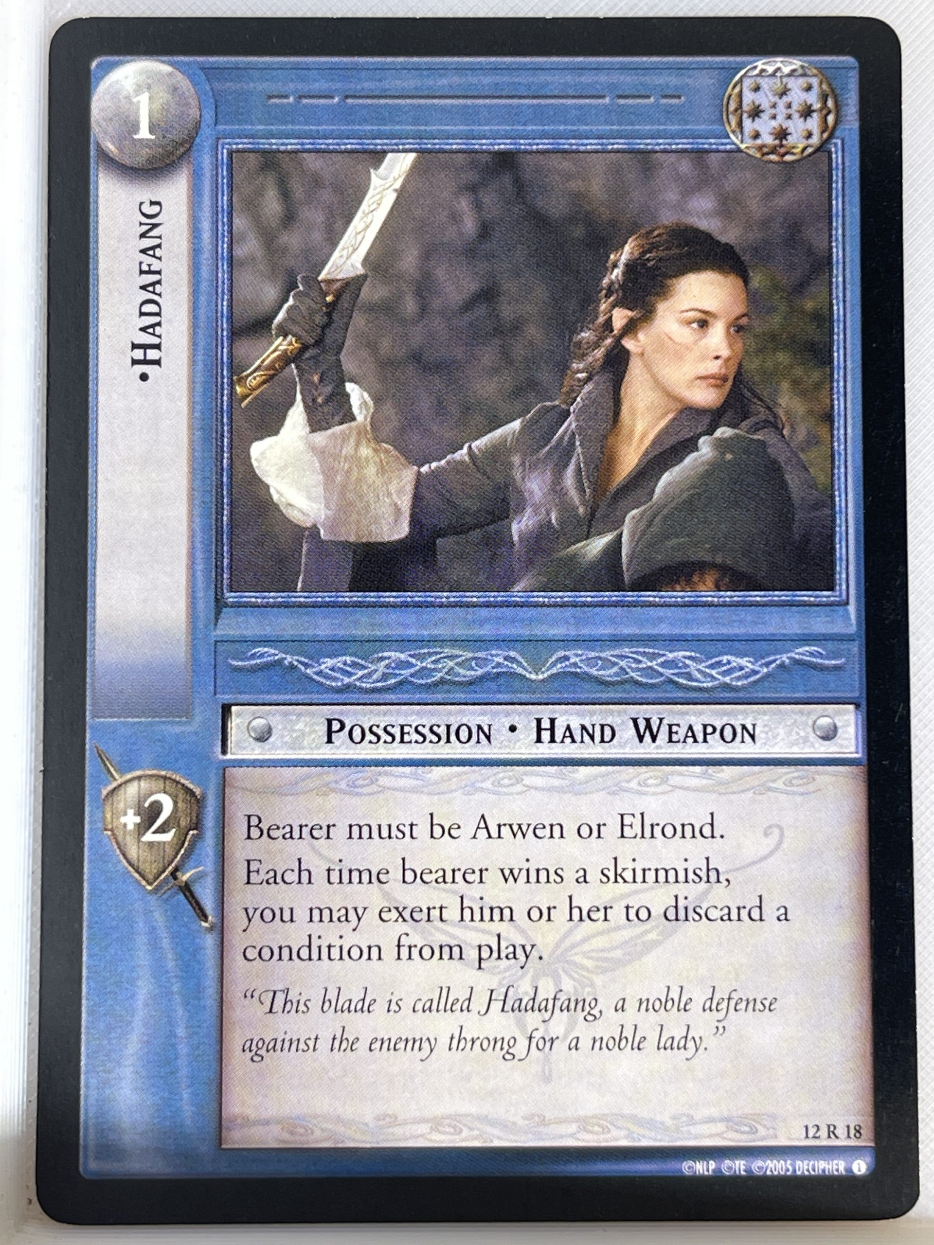 LORD OF THE RINGS TCG THE BLACK RIDER RARE CARD 12R18 HADAFANG lp